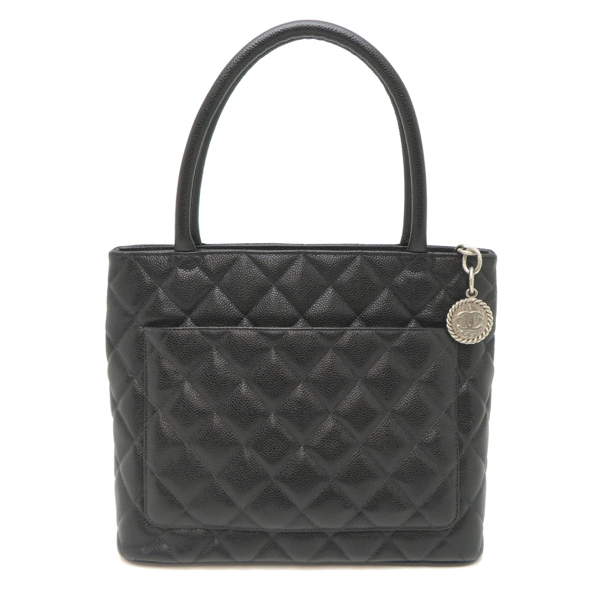 Chanel Black Grained Calfskin Tote Bag (Pre-Owned)