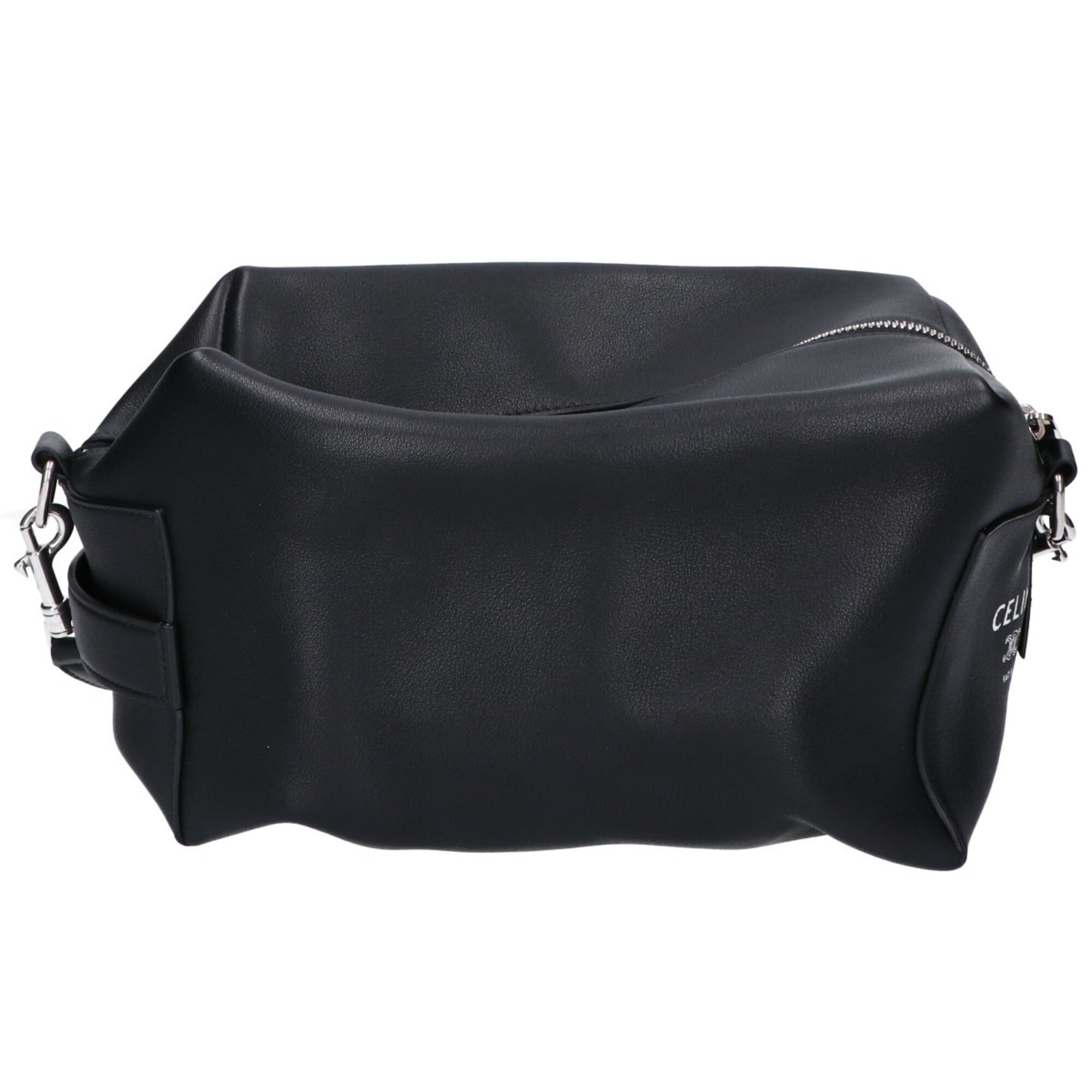 Celine Black Leather Messenger Bag Shoulder Bag (Pre-Owned)