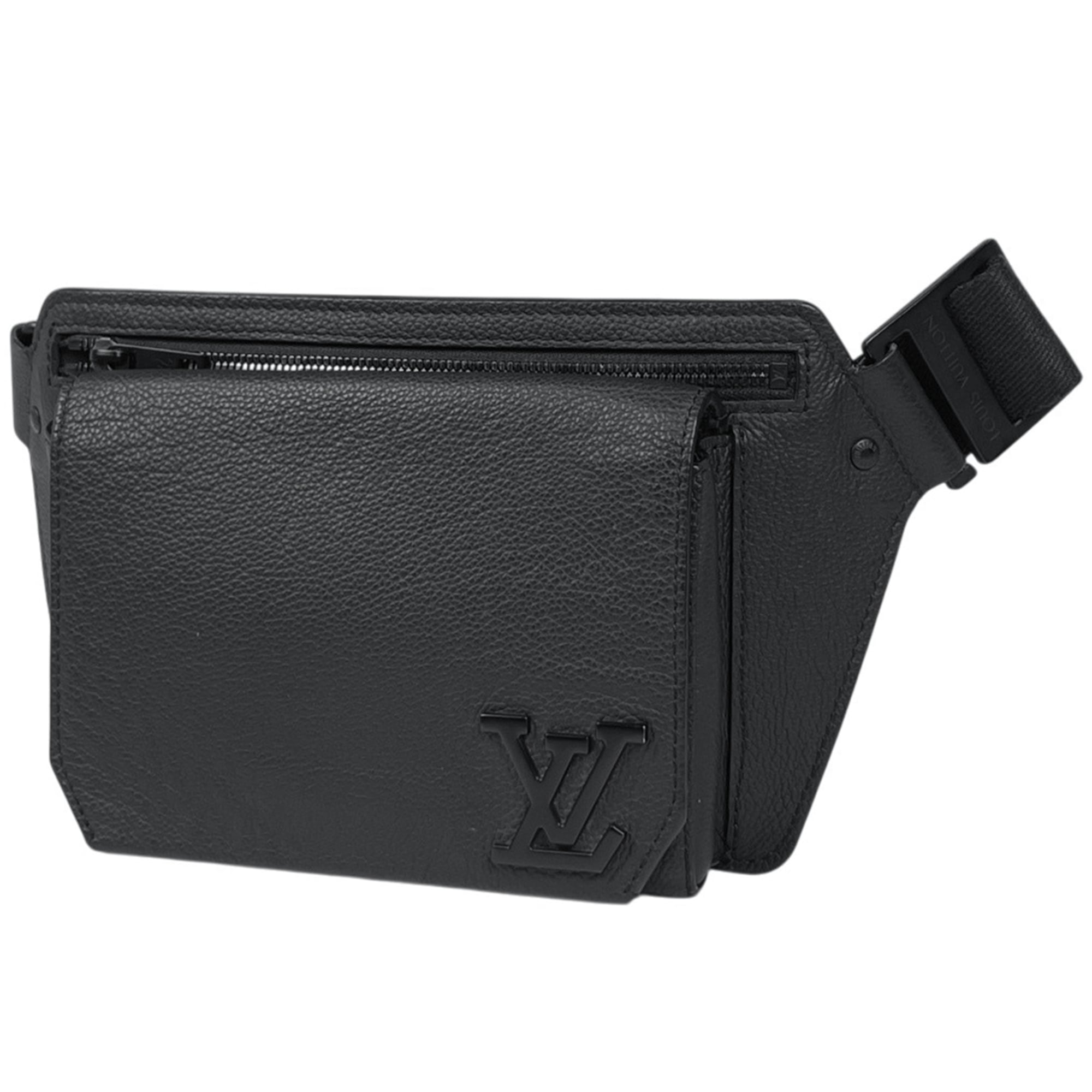 Louis Vuitton Black Noir Leather Shoulder Bag Sling Bag (Pre-Owned)