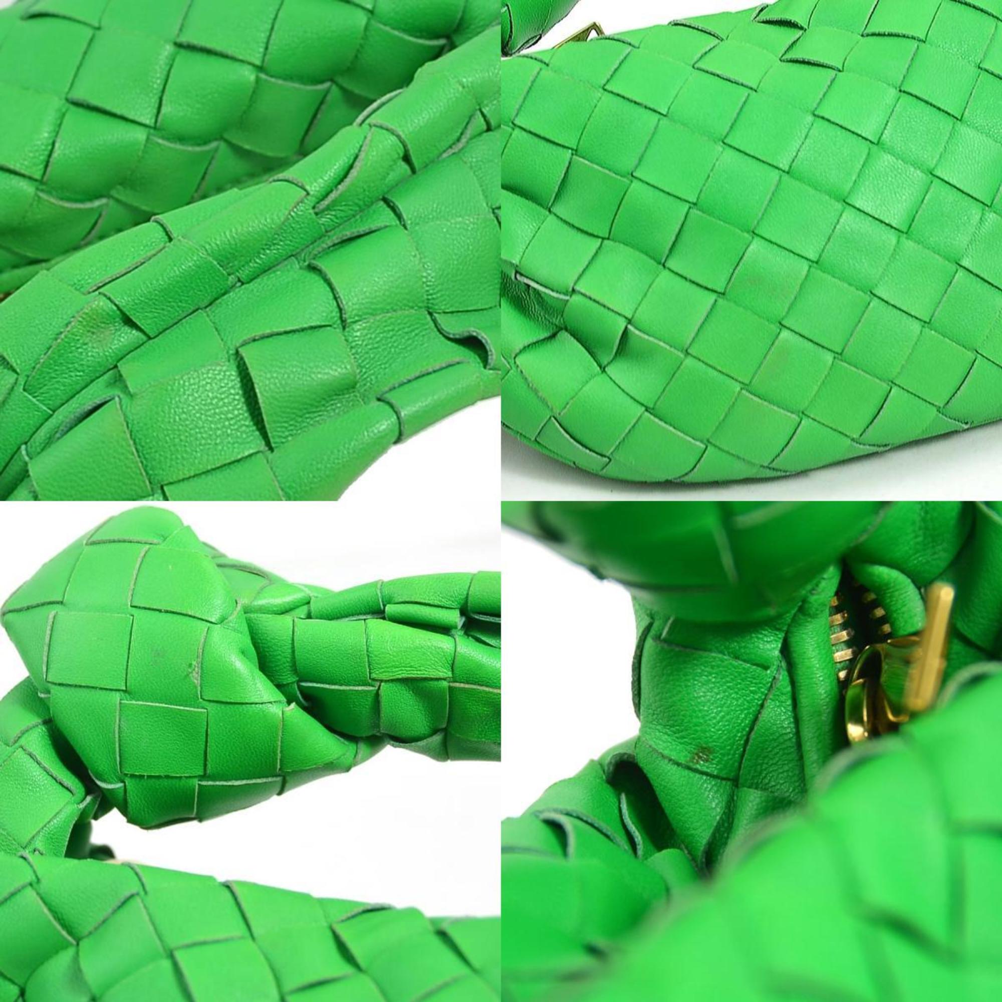 Bottega Veneta Green Leather Handbag (Pre-Owned)