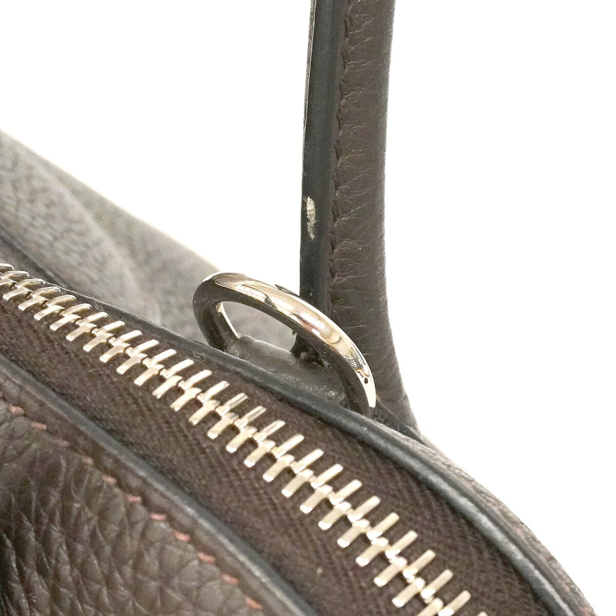 Hermes Brown Taurillon Clemence Leather Handbag (Pre-Owned)