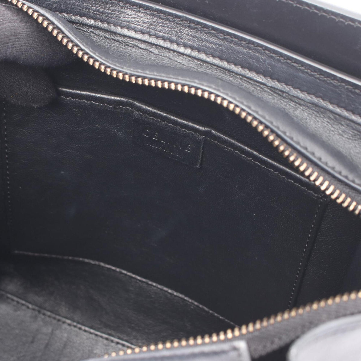 Celine Black White Leather Handbag (Pre-Owned)