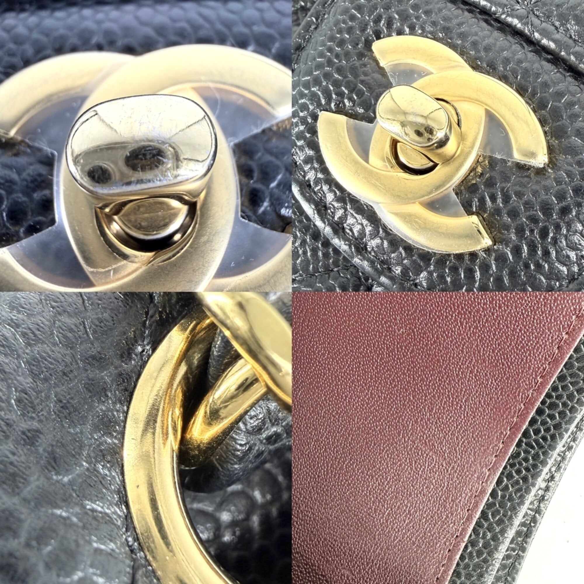 Chanel Black Grained Calfskin Shoulder Bag (Pre-Owned)