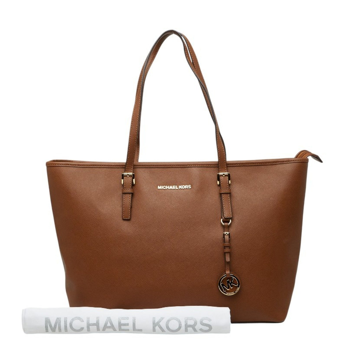 Michael Kors Brown Pvc Leather Handbag Tote Bag (Pre-Owned)