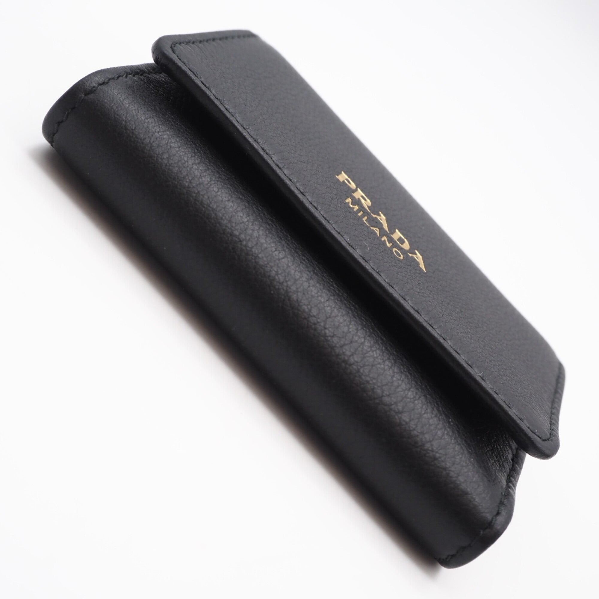 Prada Black Leather Wallet (Tri-Fold) (Pre-Owned)