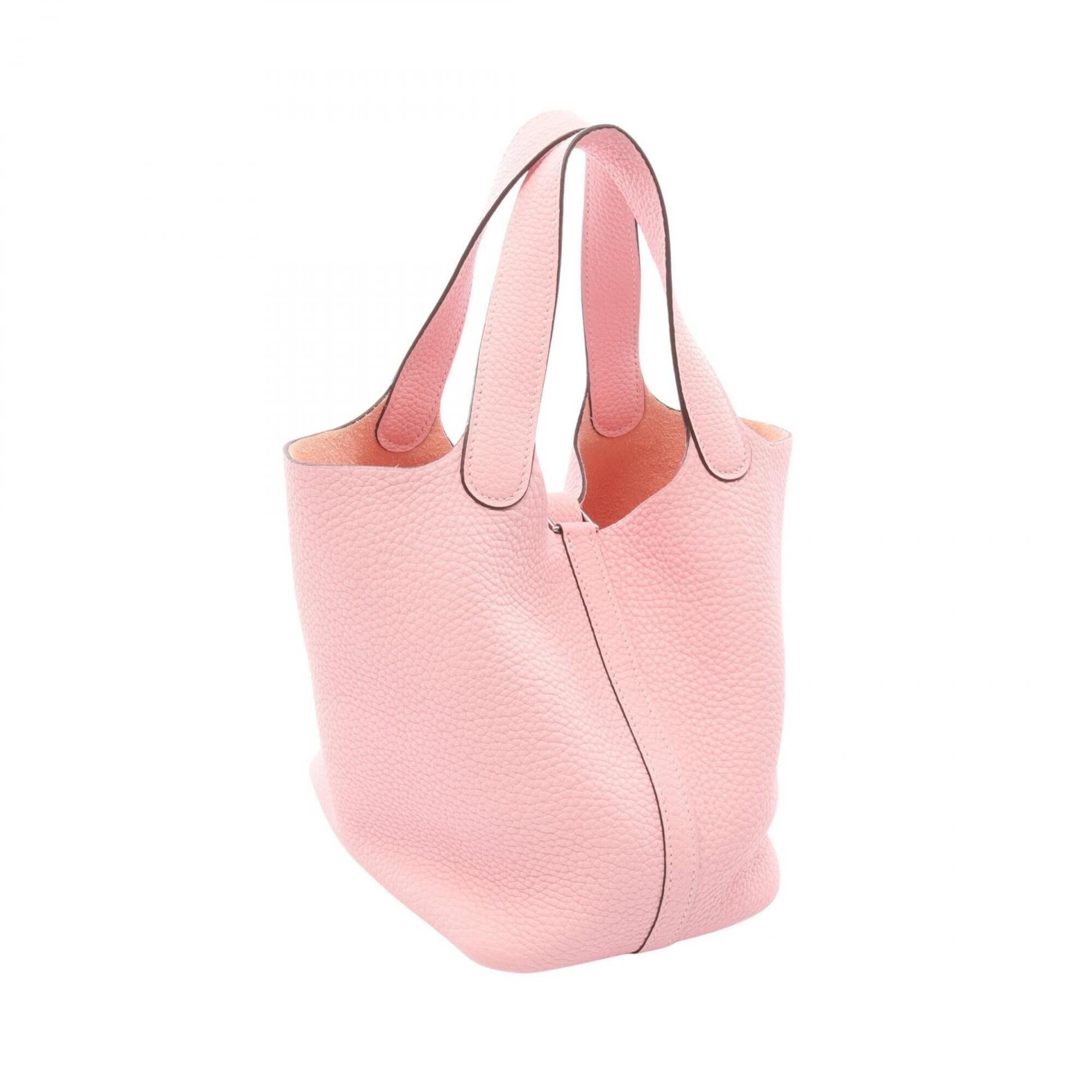 Hermes Pink Leather Handbag (Pre-Owned)