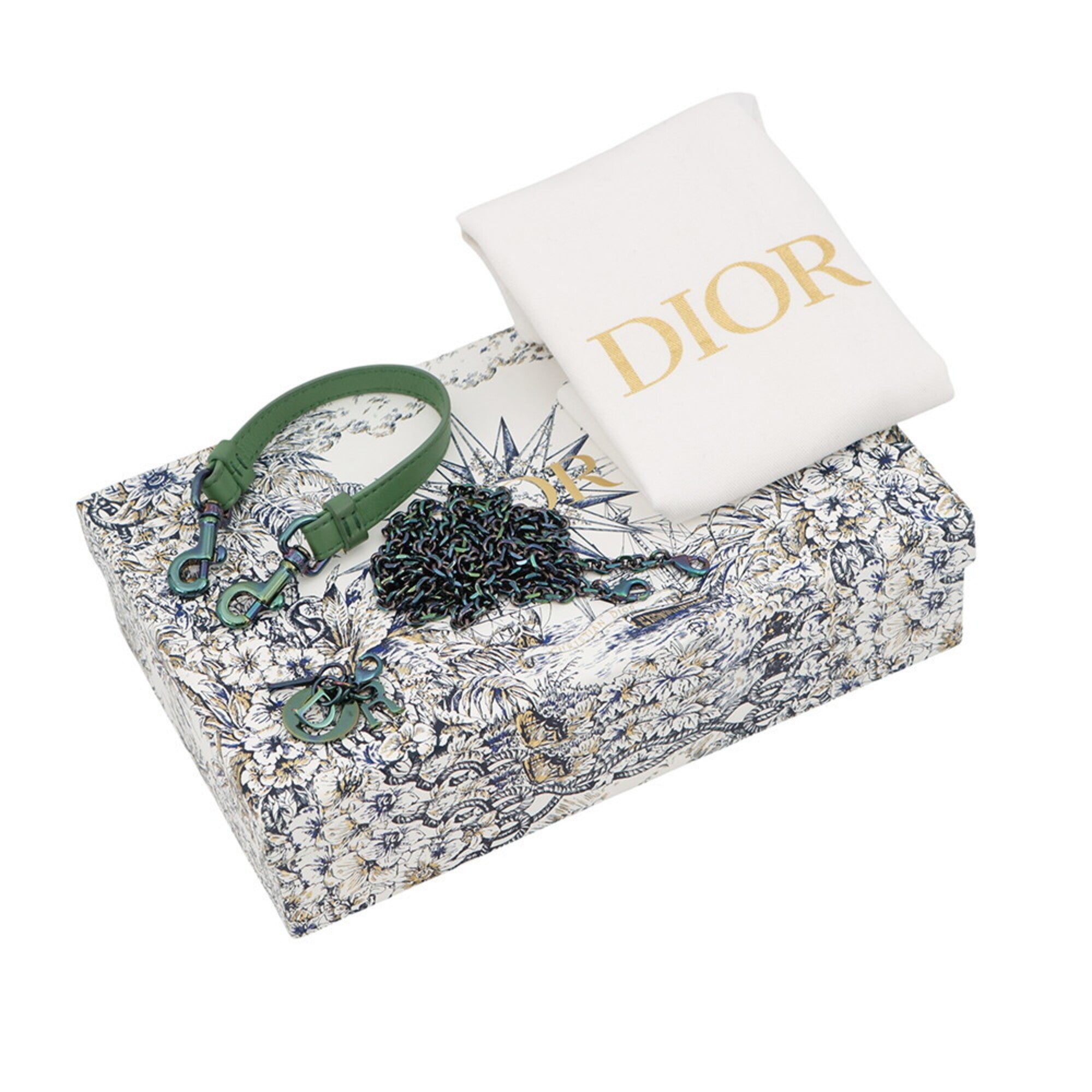 Christian Dior Green Leather Phone Wallet (Pre-Owned)