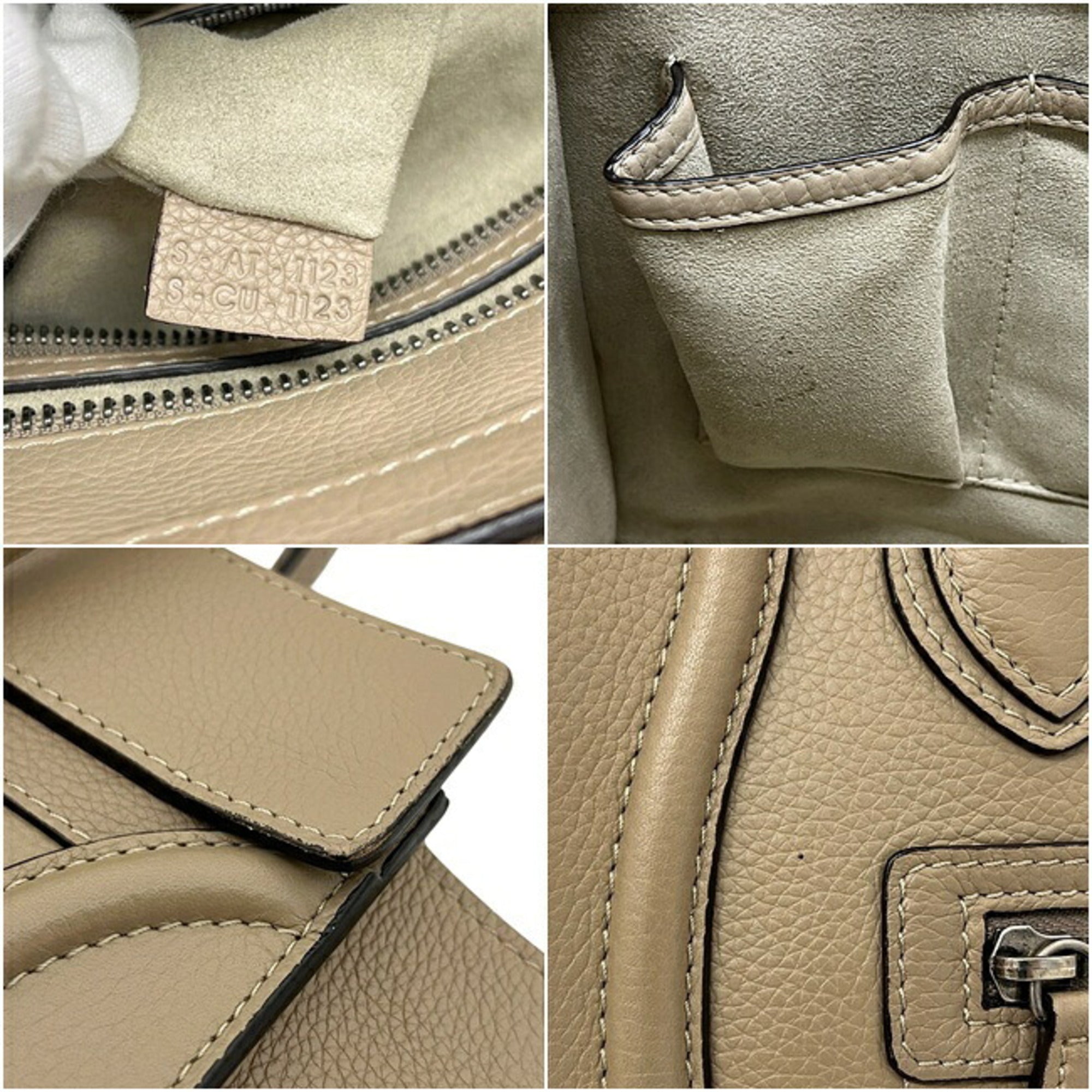 Celine Beige Leather Tote Bag (Pre-Owned)