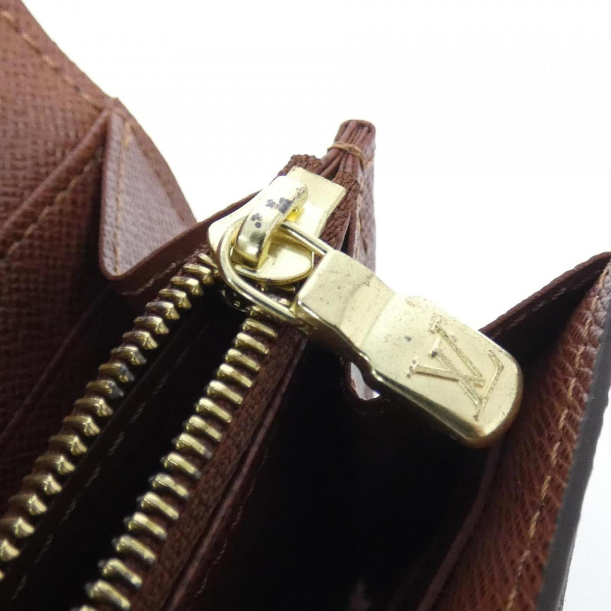 Louis Vuitton Brown Coated Canvas Long Wallet (Bi-Fold) (Pre-Owned)