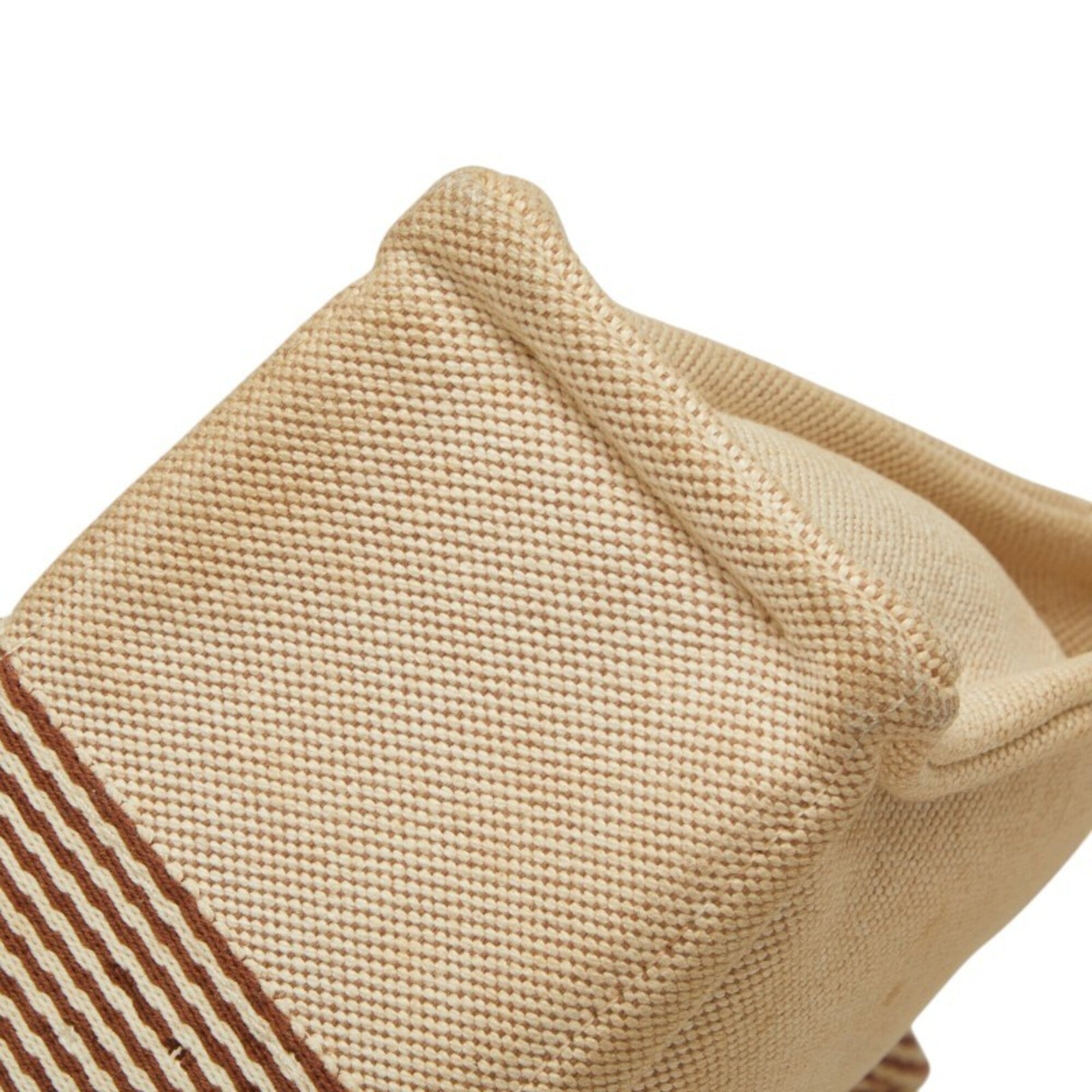 Hermes Beige Brown Canvas Tote Bag (Pre-Owned)
