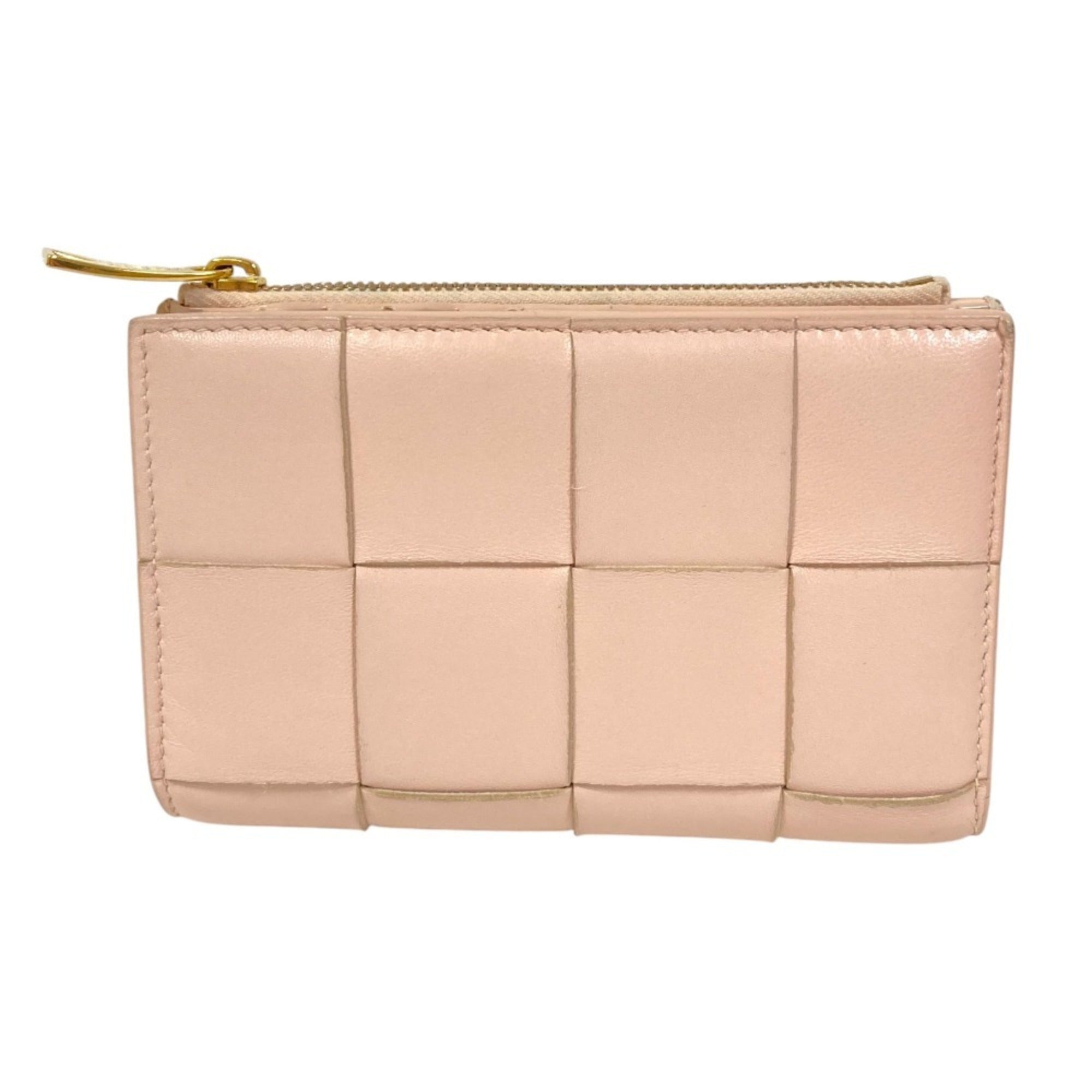 Bottega Veneta Pink Beige Leather Wallet (Bi-Fold) (Pre-Owned)
