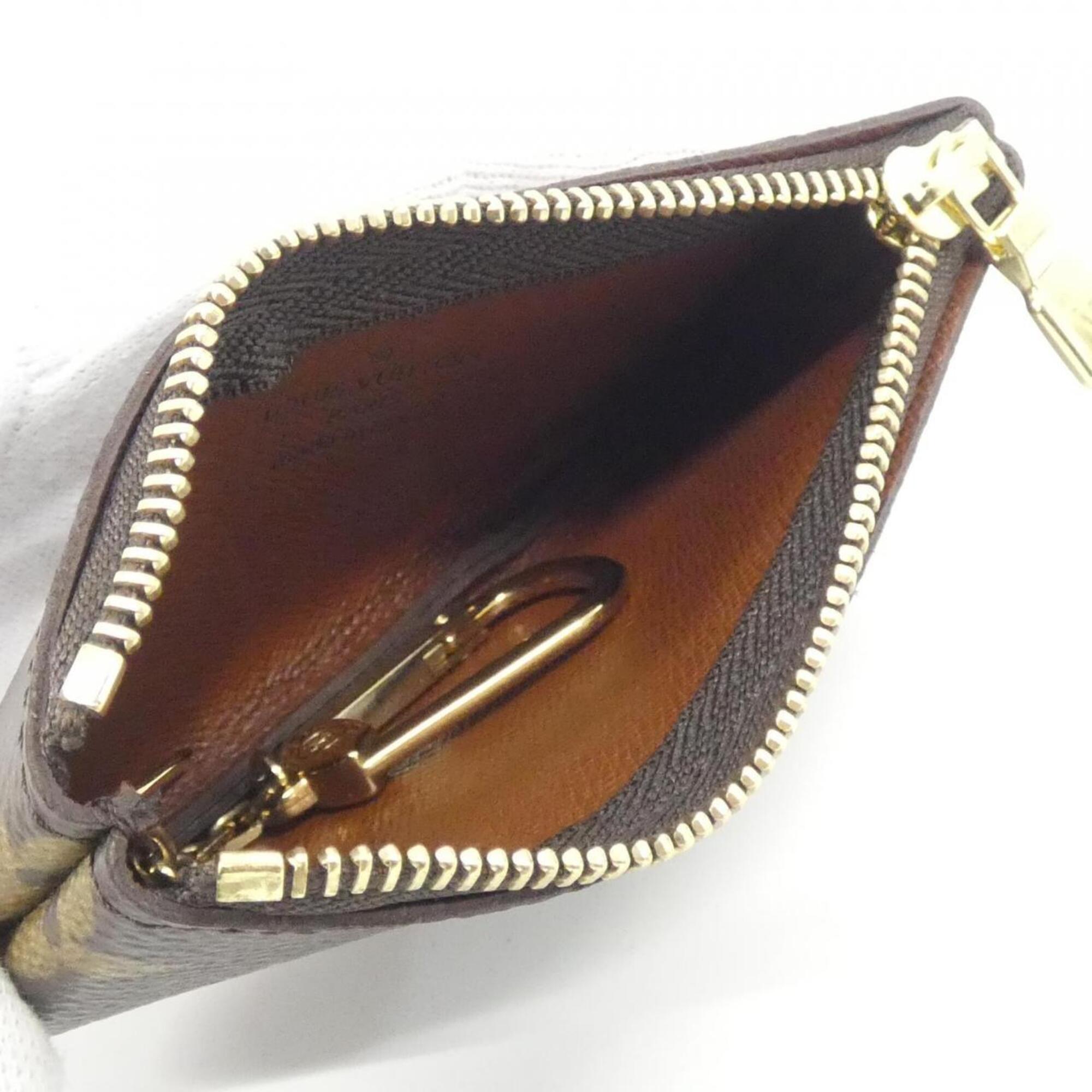 Louis Vuitton Marron Coated Canvas Coin Purse/Coin Case (Pre-Owned)