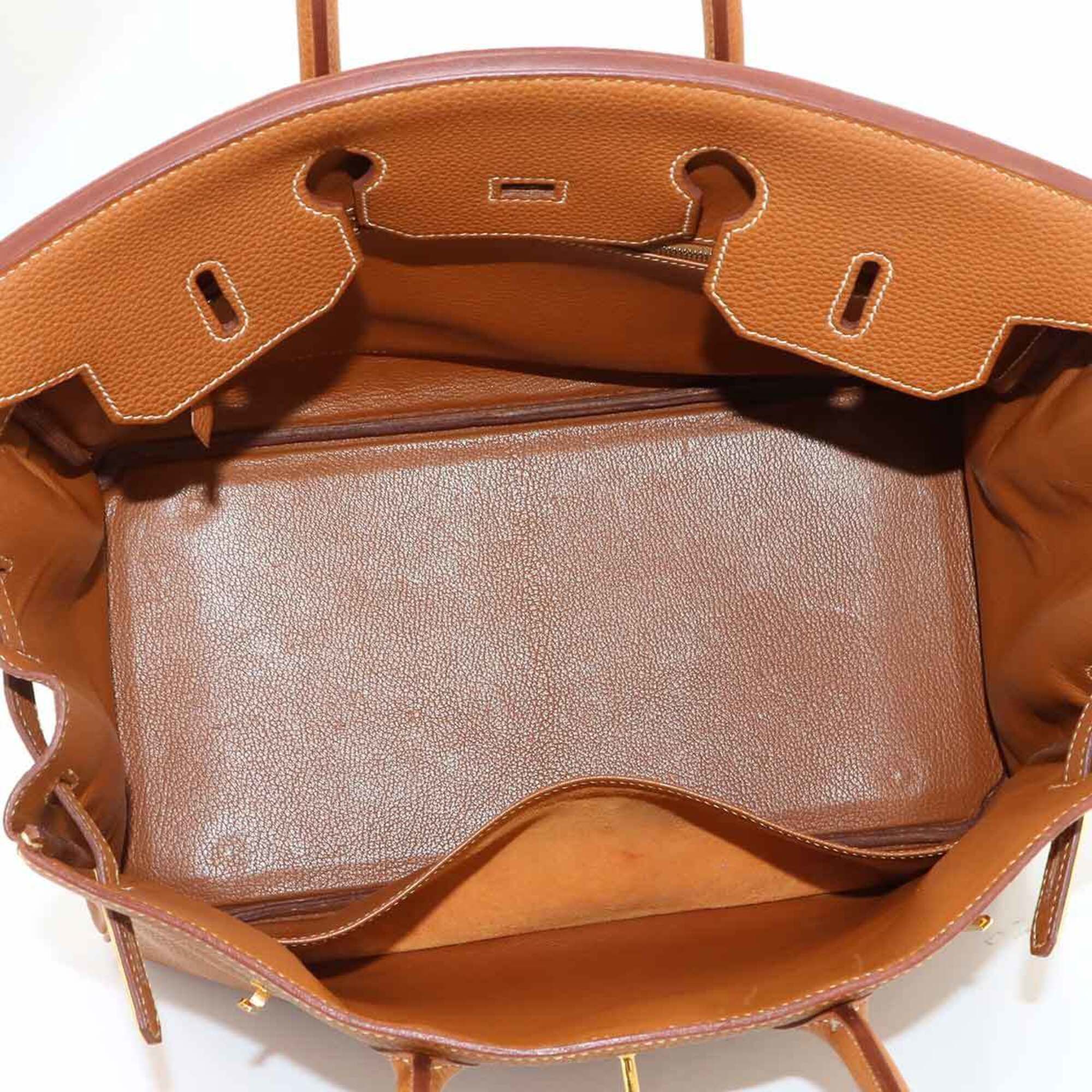 Hermes Gold Togo Leather Handbag (Pre-Owned)