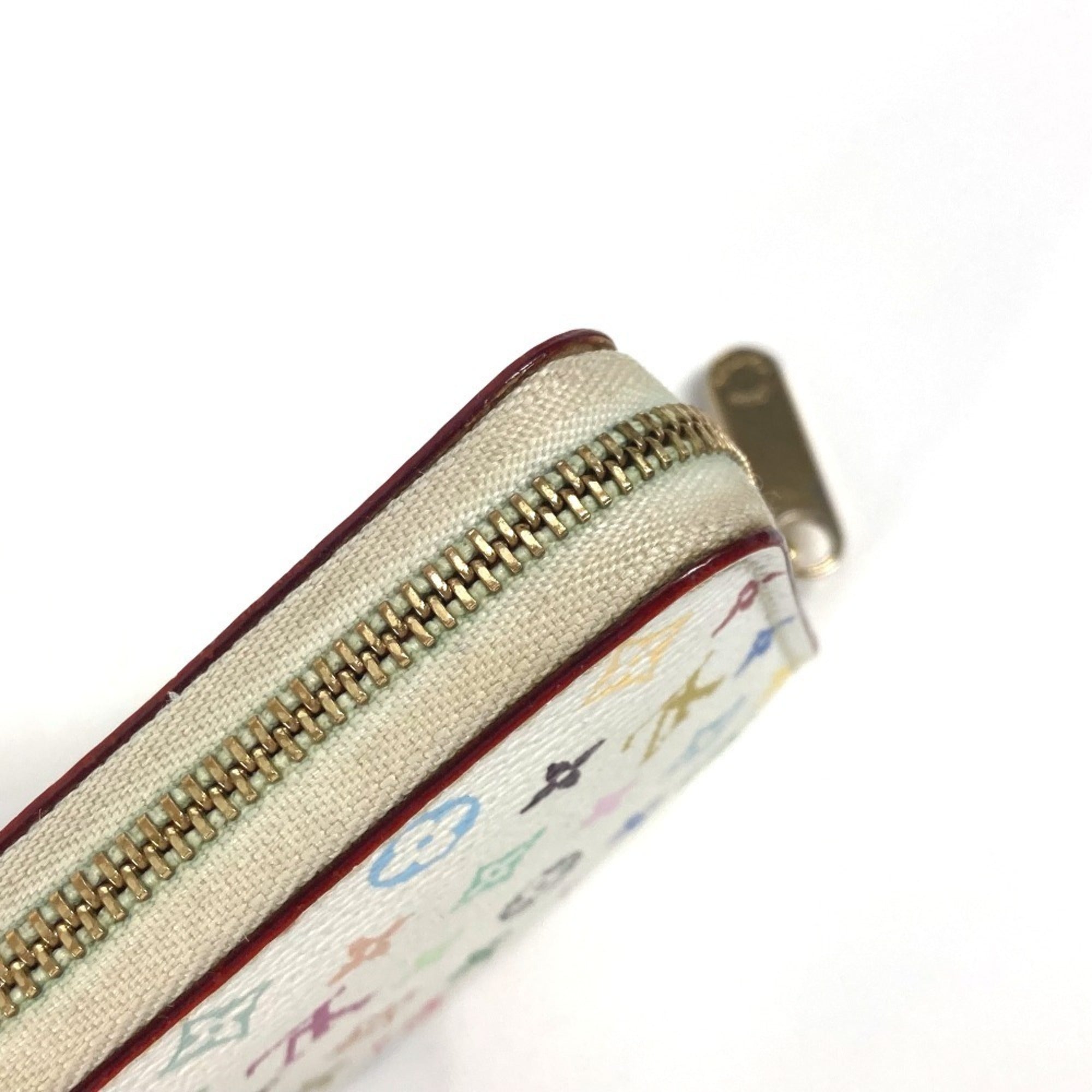 Louis Vuitton Monogram Multicolore Litchi White Monogram Multicolore Coin Purse/Coin Case (Pre-Owned)