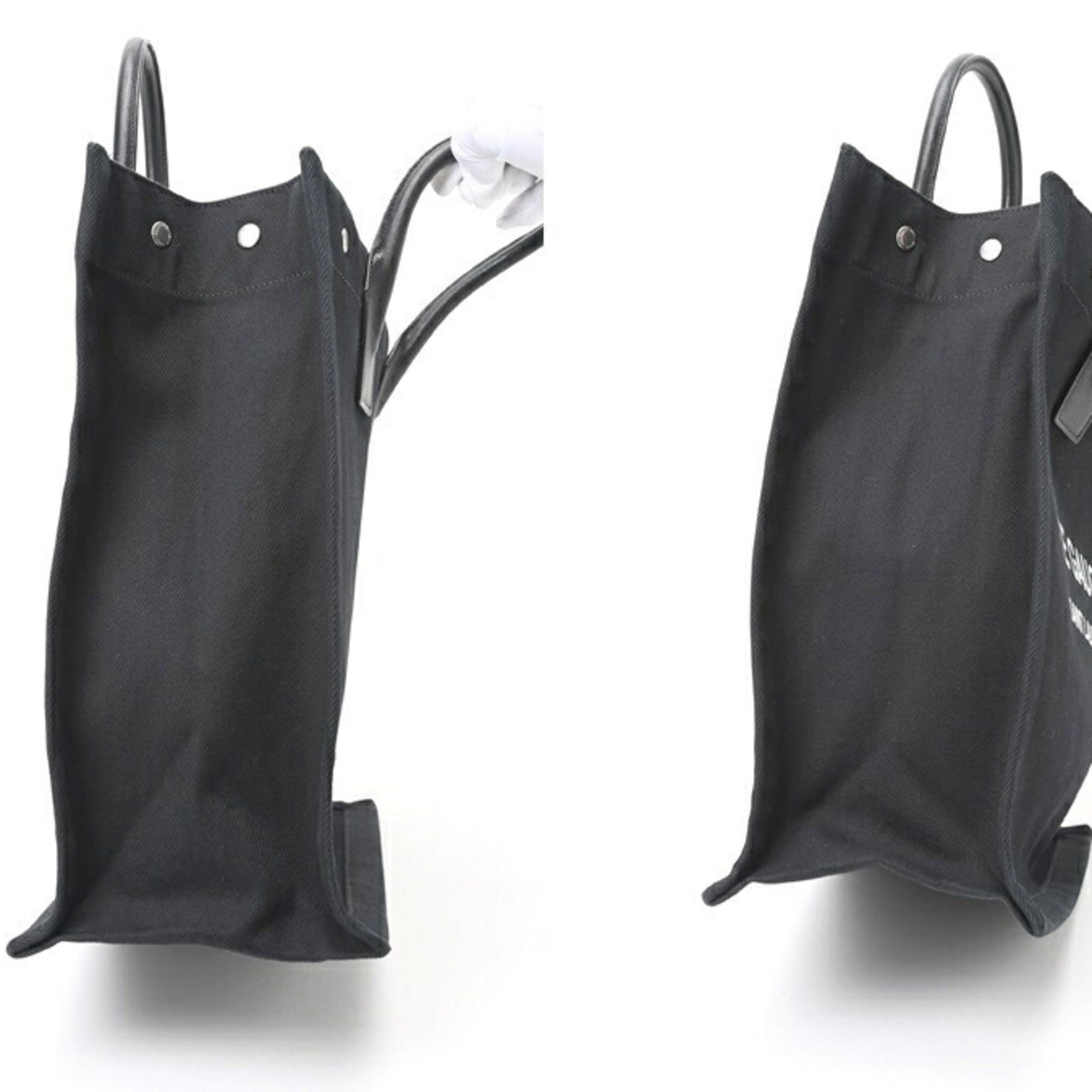Saint Laurent Black Canvas Tote Bag (Pre-Owned)