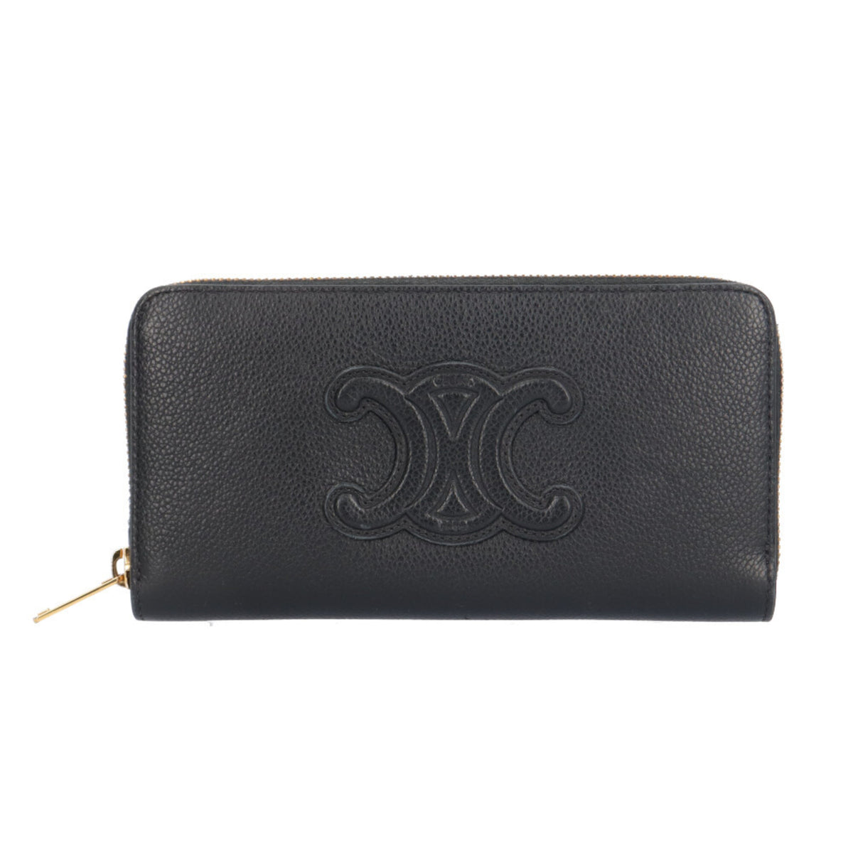 Celine Black Leather Long Wallet (Bi-Fold) (Pre-Owned)