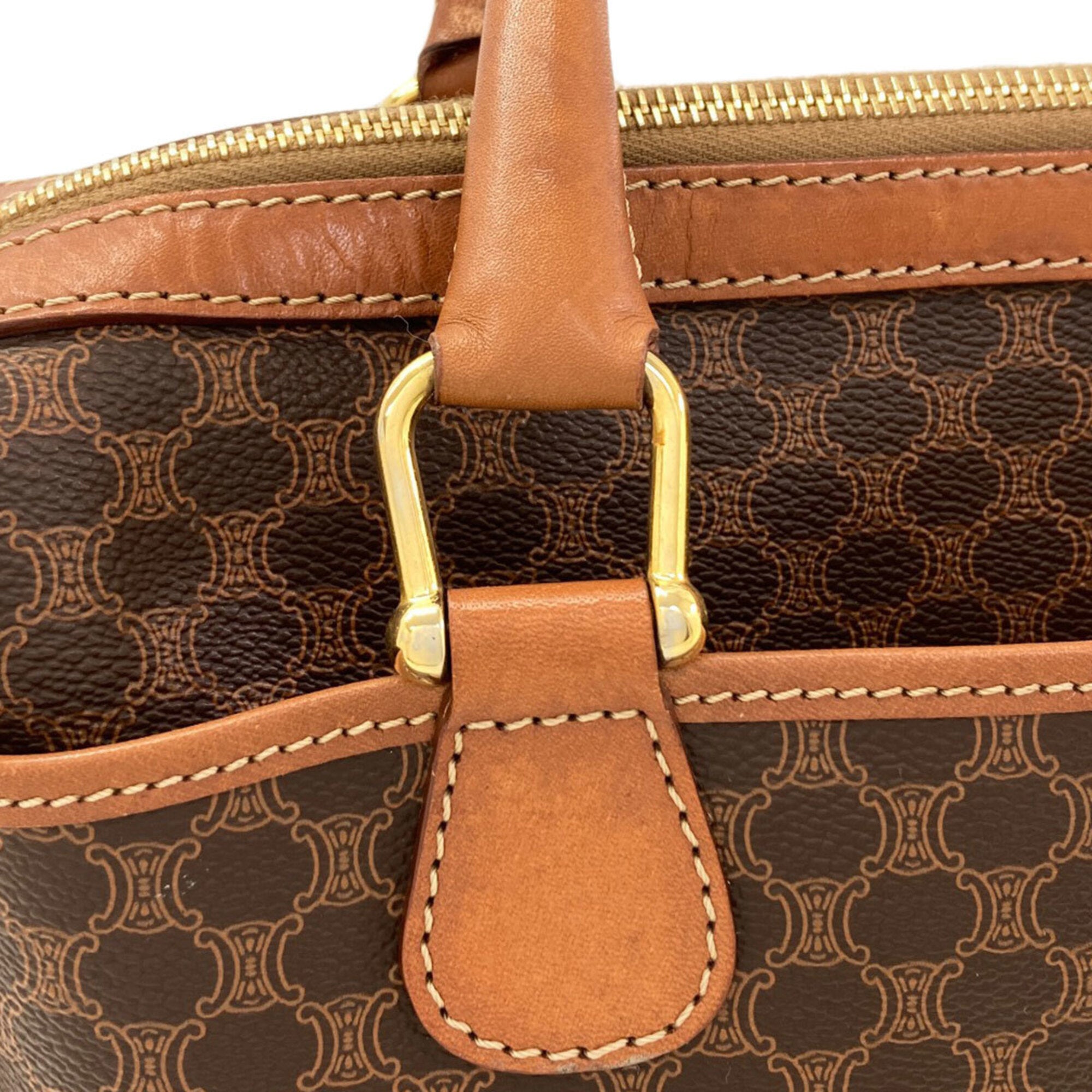 Celine Macadam Brown Pvc Handbag (Pre-Owned)