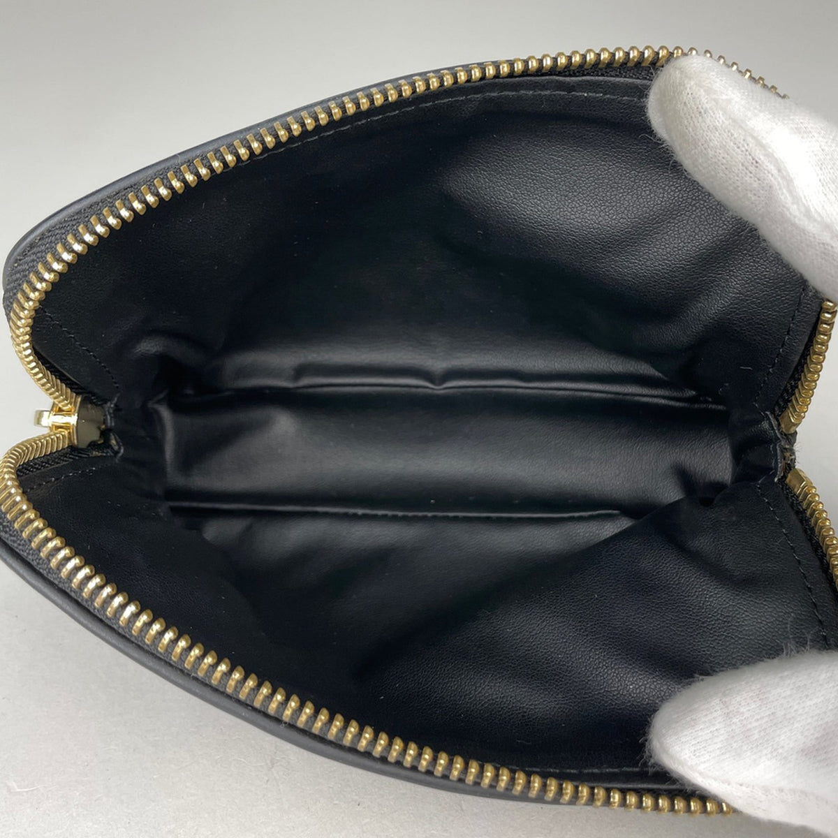 Celine Black Brown Coated Canvas Leather Pouch (Pre-Owned)