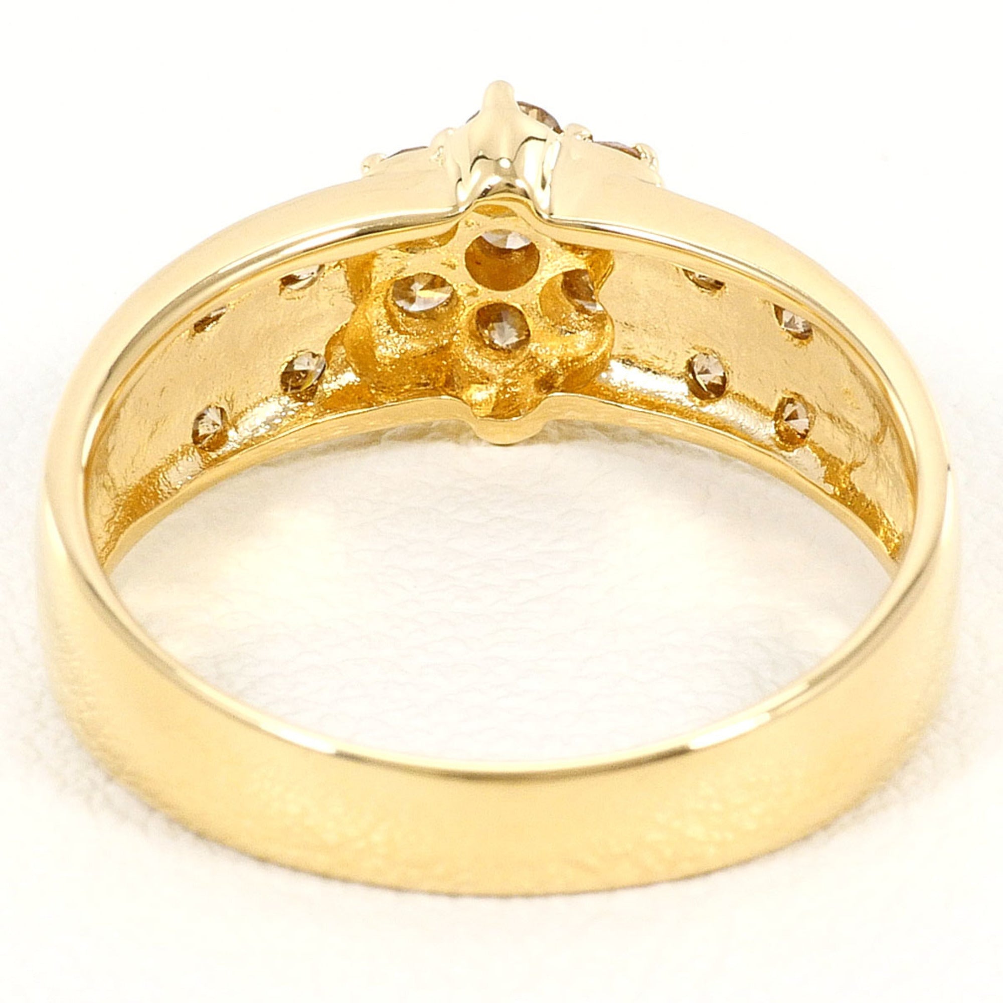 Unbranded Brown Yellow Gold Yellow Gold (18K) Band Ring (Pre-Owned)