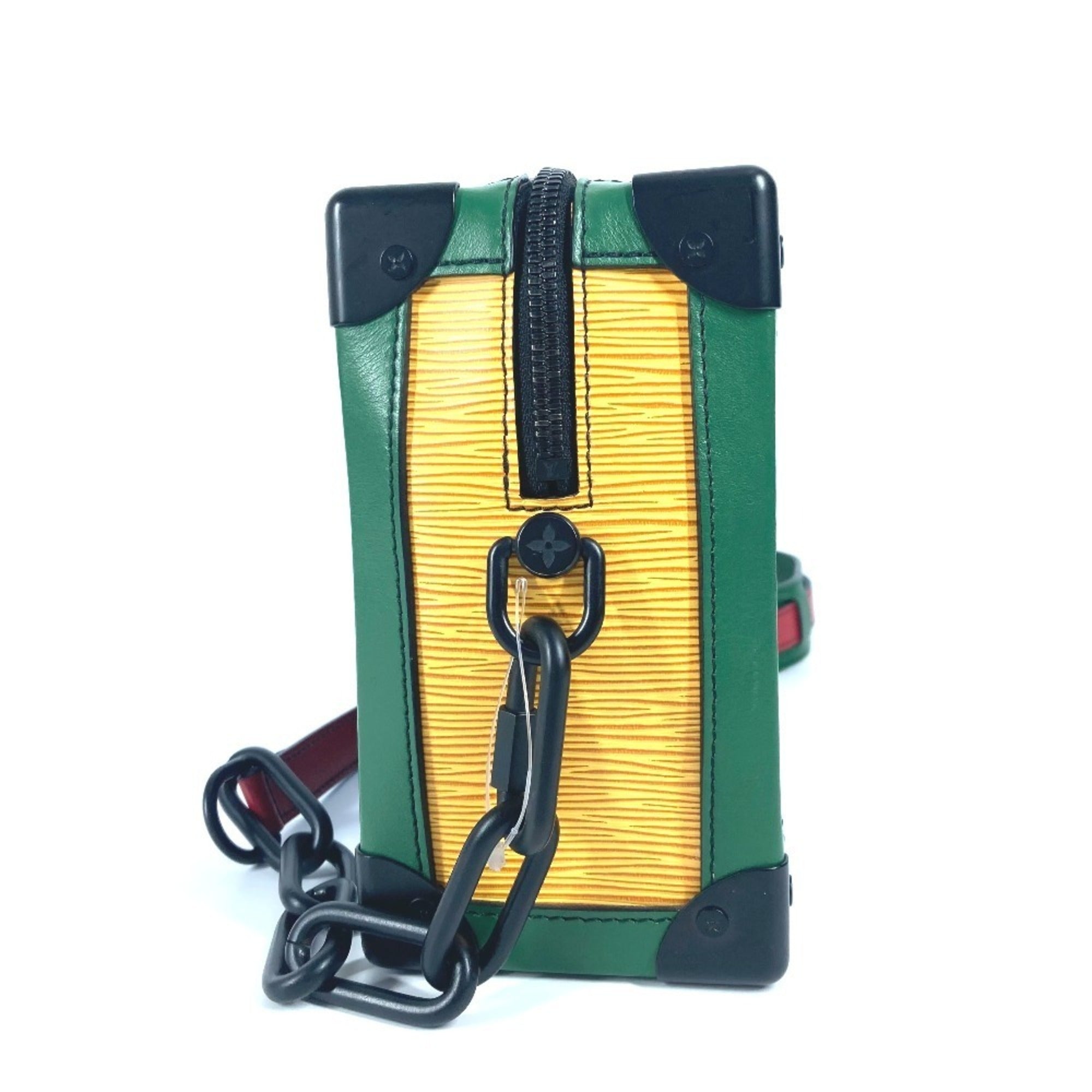 Louis Vuitton Black Blue Green Red Color Tricolor Yellow Epi Leather Pochette Shoulder Bag (Pre-Owned)
