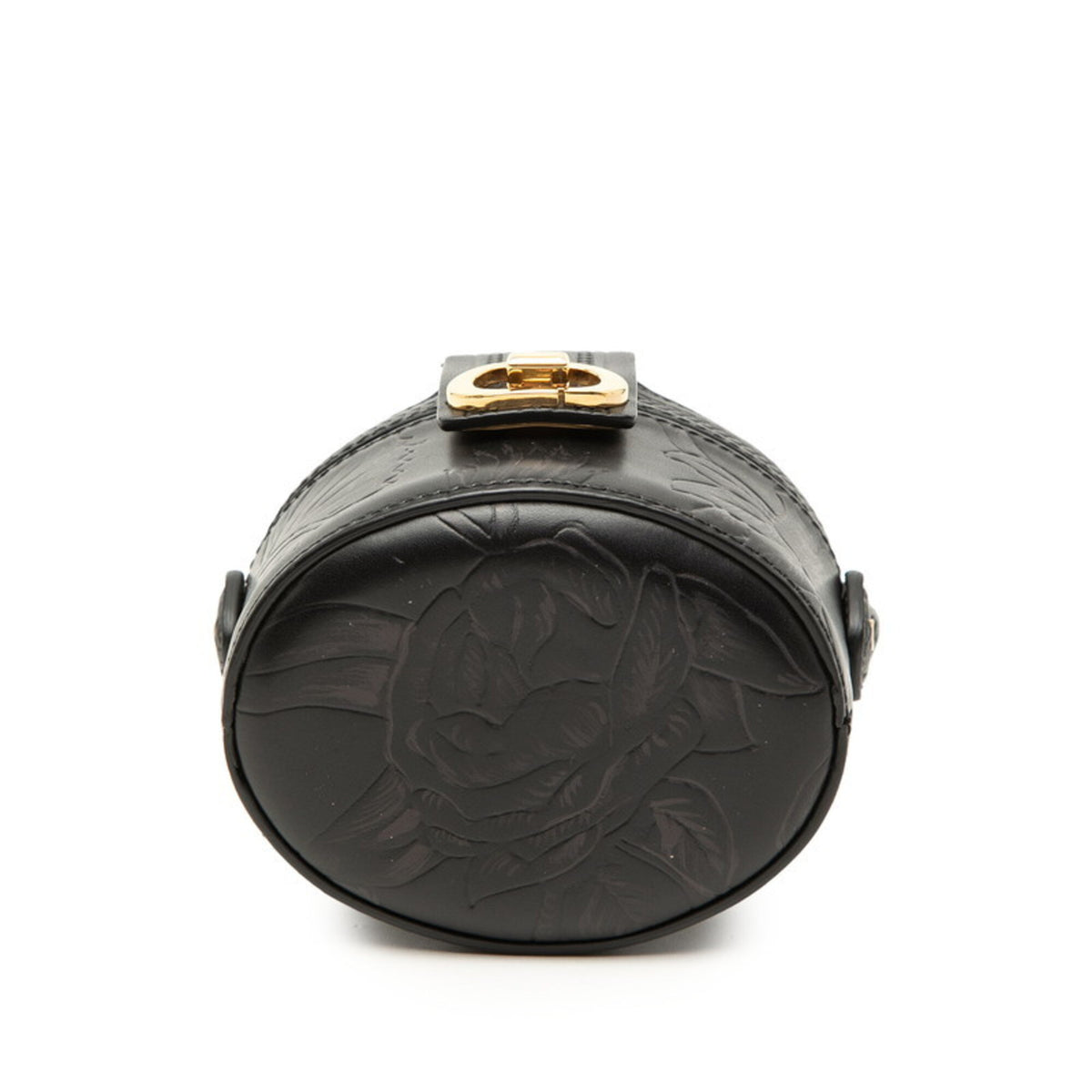 Christian Dior Black Leather Handbag Vanity Bag (Pre-Owned)