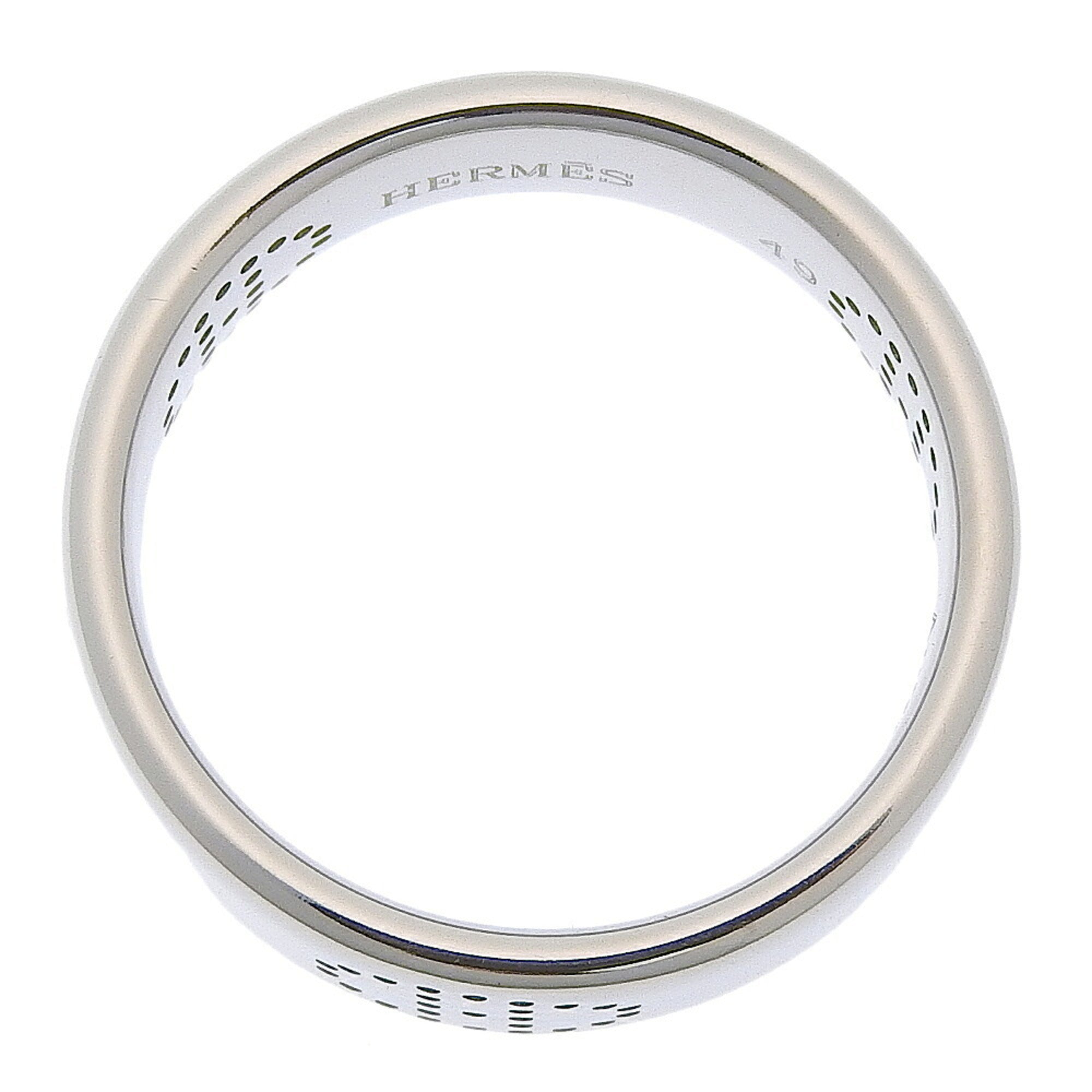 Hermes White Gold White Gold (18K) Band Ring (Pre-Owned)