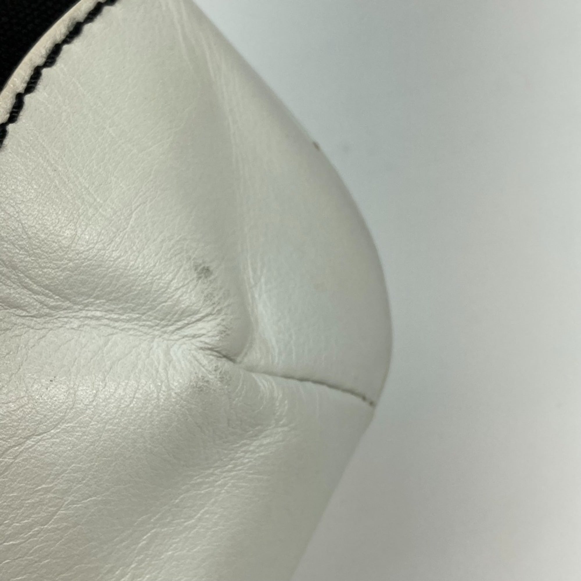 Chanel Black White Canvas Leather Shoulder Bag Tote Bag (Pre-Owned)