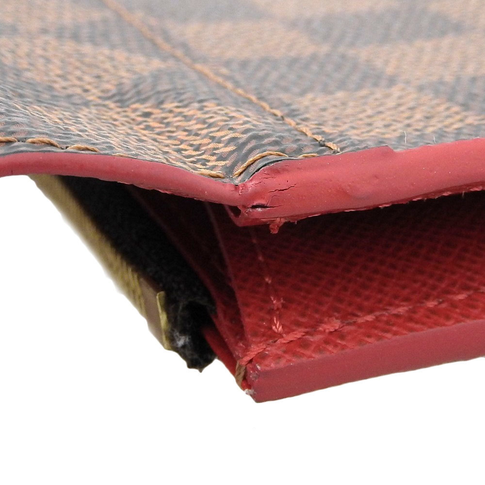 Louis Vuitton Damier Cerise Damier Canvas Red Color Long Wallet (Bi-Fold) (Pre-Owned)