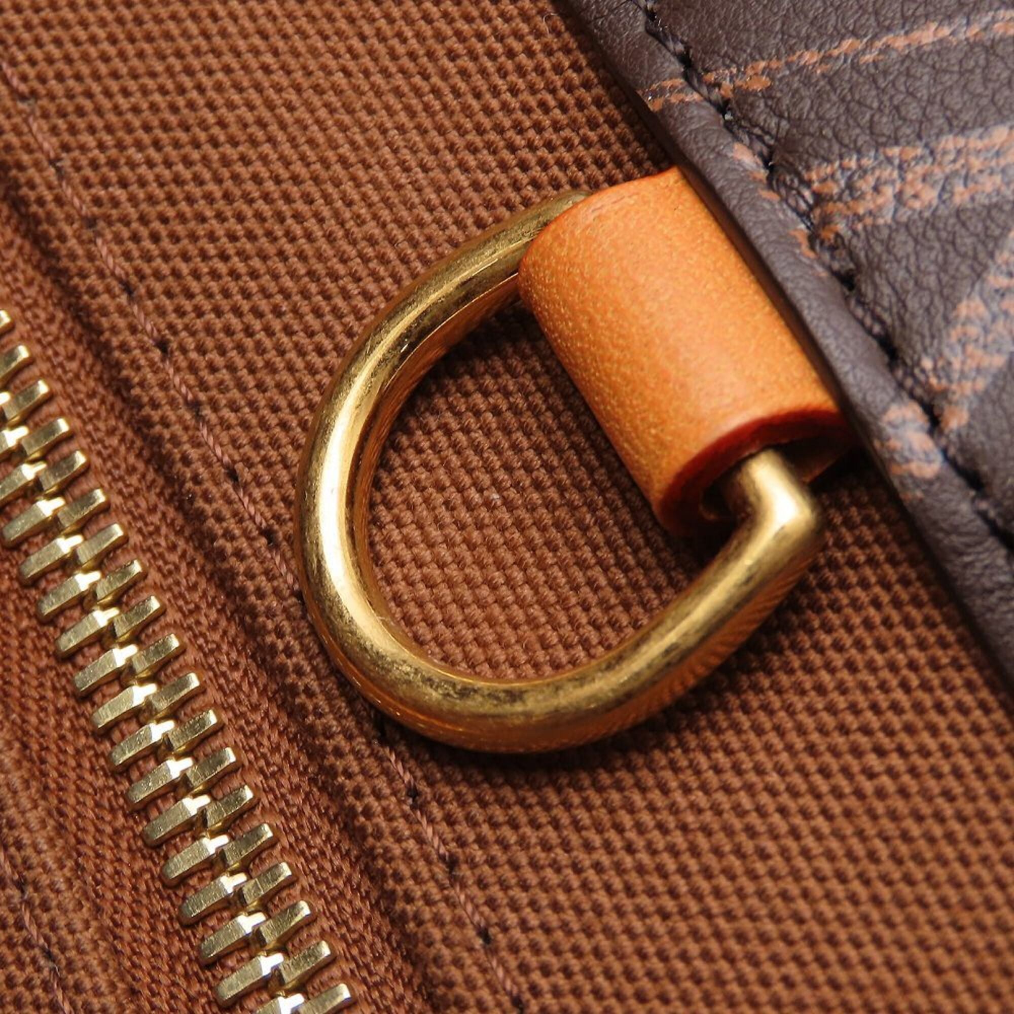 Louis Vuitton Monogram Brown Leather Tote Bag (Pre-Owned)
