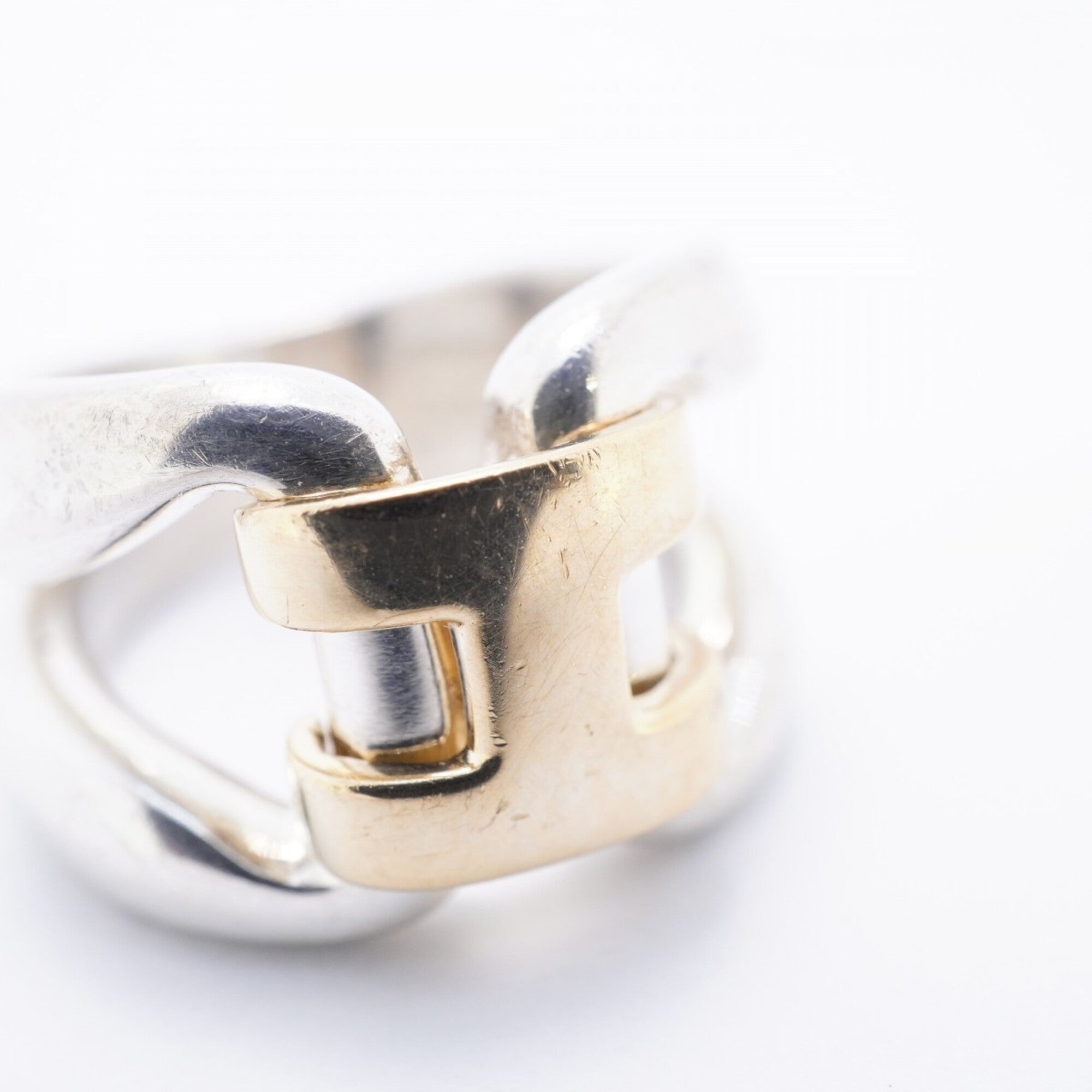 Hermes Yellow Gold (18K) Silver 925 Band Ring (Pre-Owned)