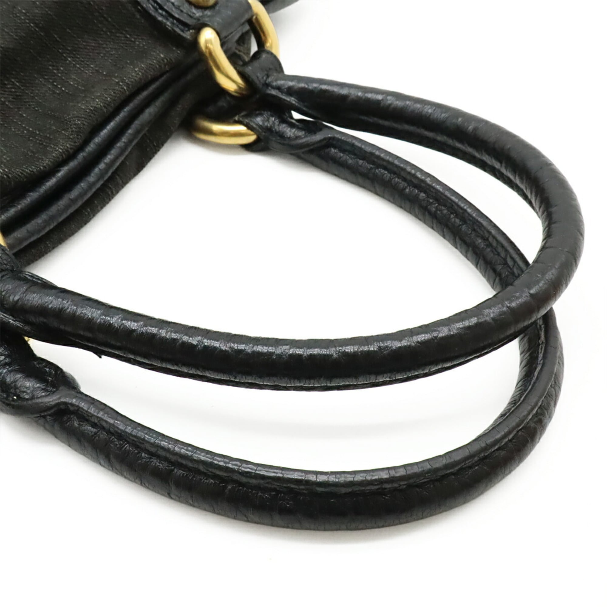 Louis Vuitton Black Noir Monogram Denim Shoulder Bag Tote Bag (Pre-Owned)