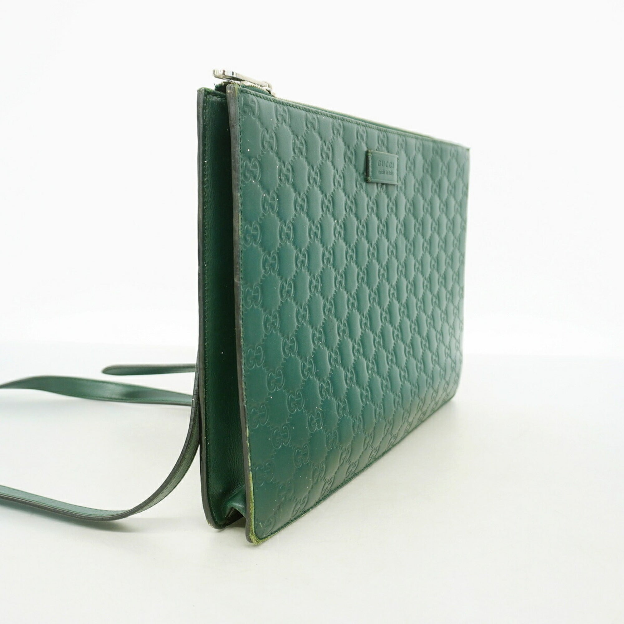 Gucci Green Leather Shoulder Bag (Pre-Owned)