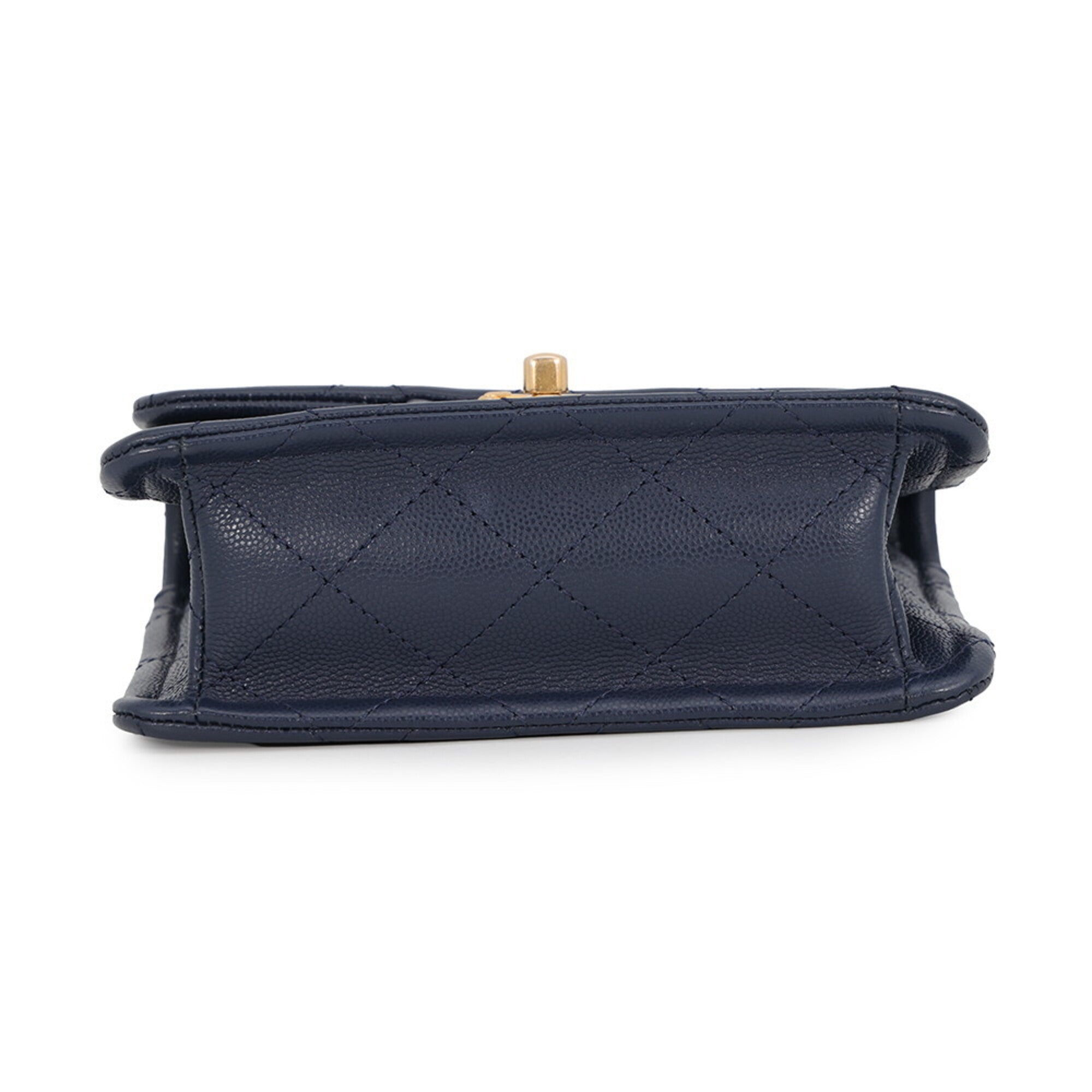 Chanel Matelasse Navy Grained Calfskin Handbag Shoulder Bag (Pre-Owned)
