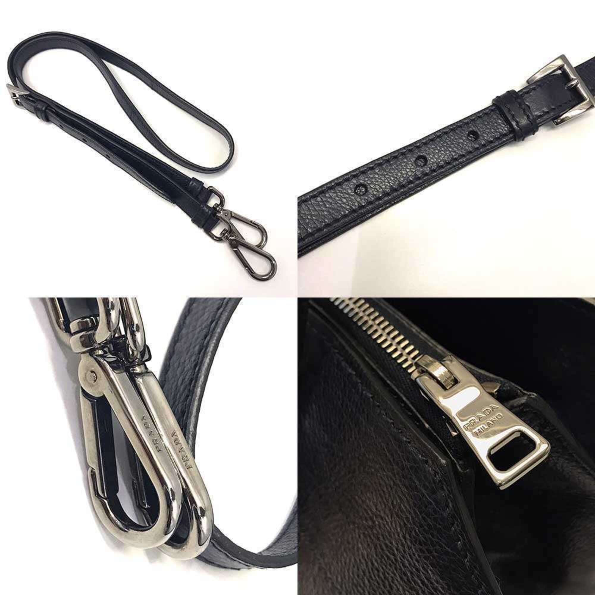 Prada Navy Leather Handbag (Pre-Owned)