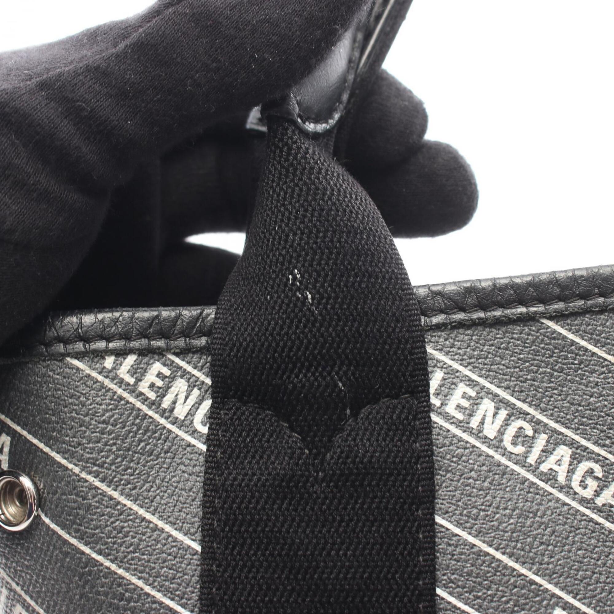 Balenciaga Black Coated Canvas Handbag Pouch (Pre-Owned)