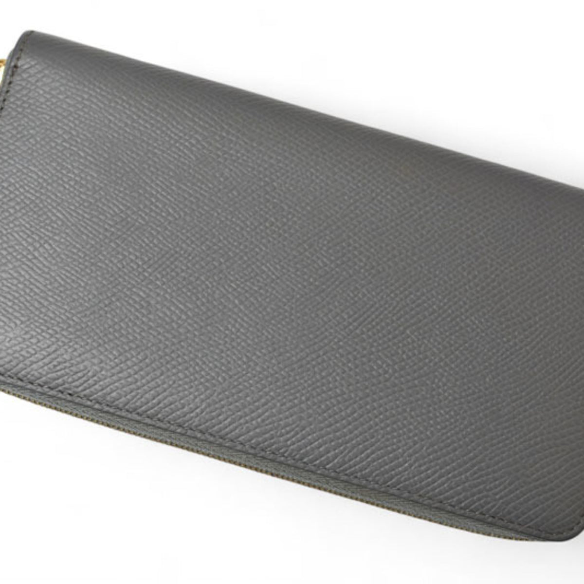Celine Gray Leather Long Wallet (Bi-Fold) (Pre-Owned)