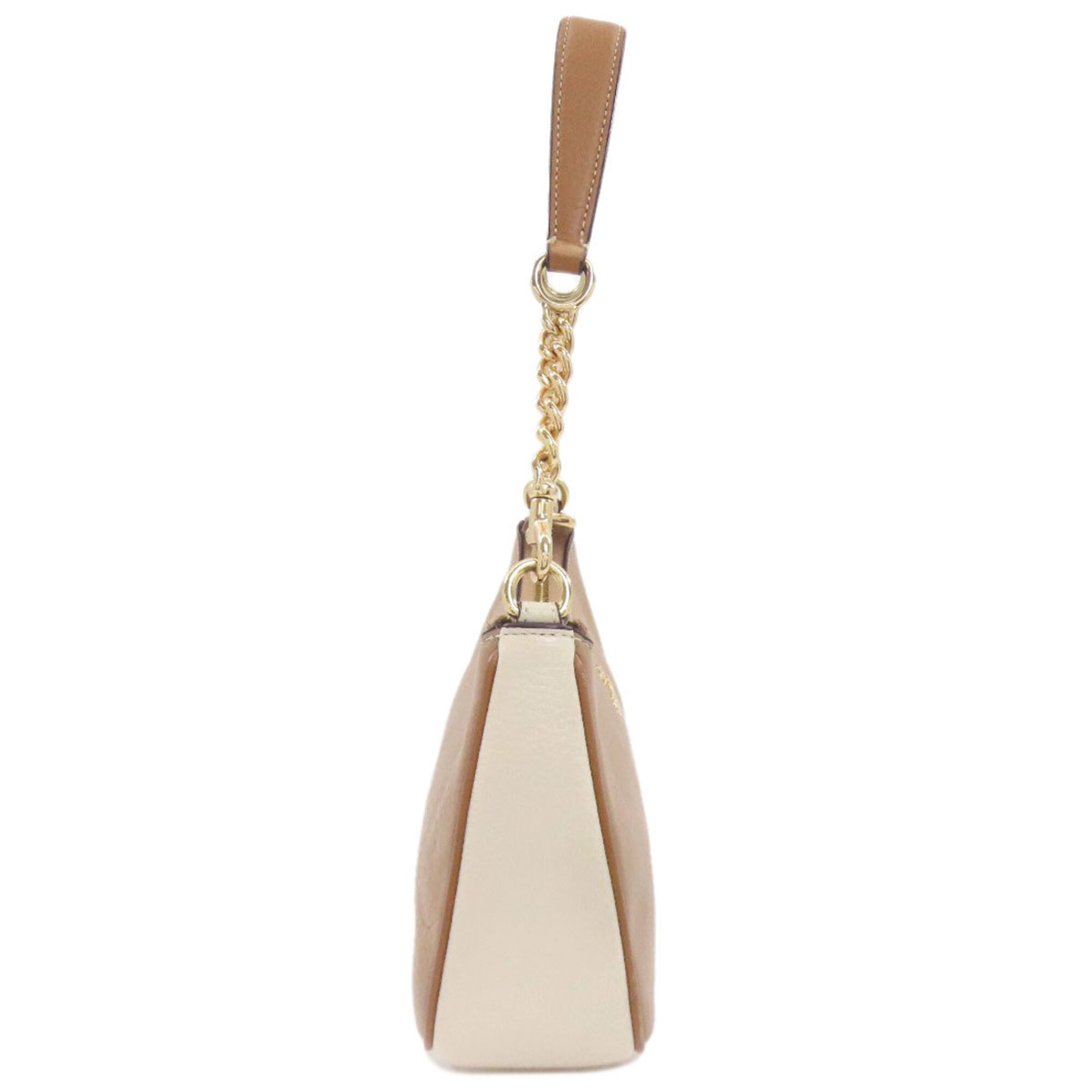 Coach Beige Leather Handbag (Pre-Owned)