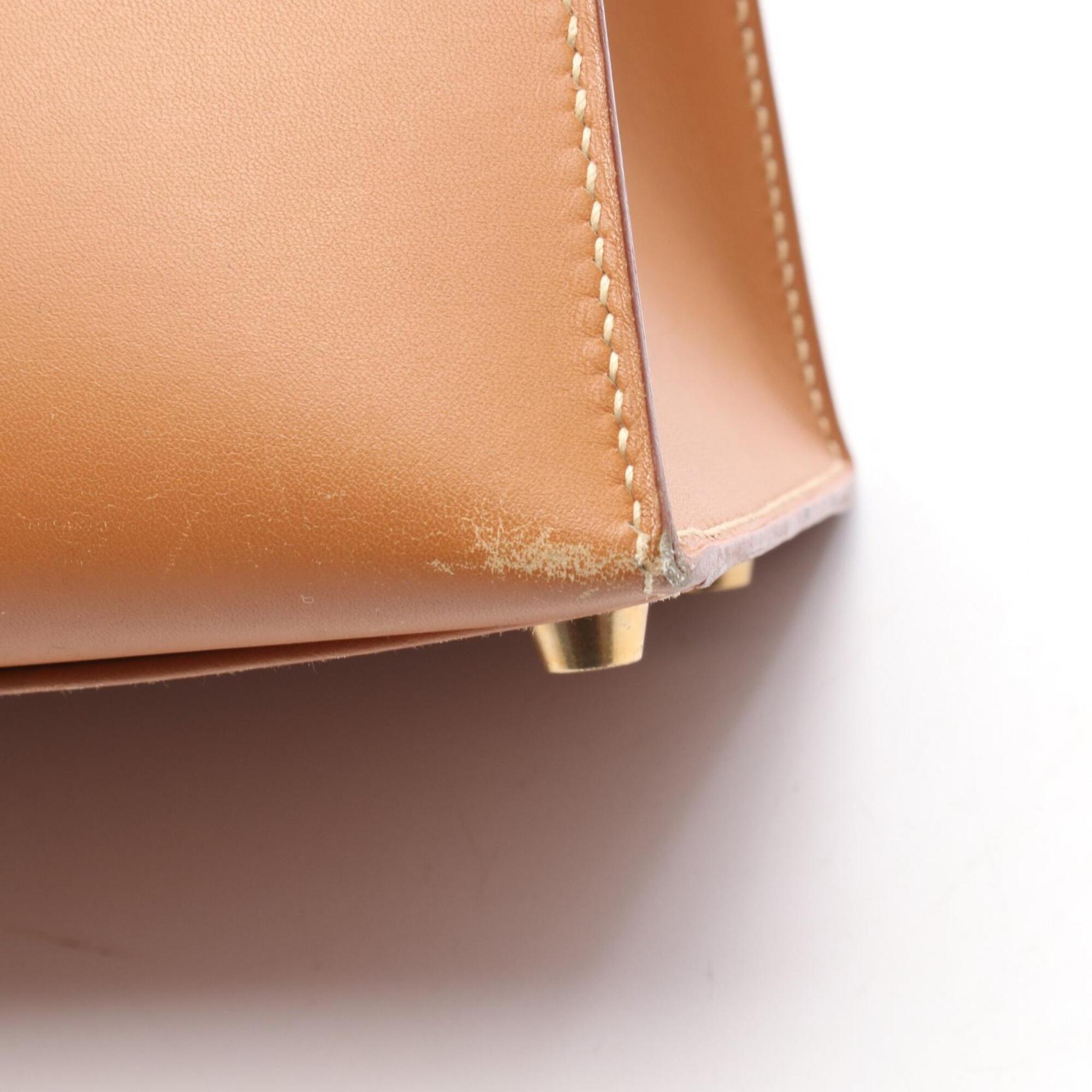 Hermes Brown Natural Chamonix Leather Handbag (Pre-Owned)