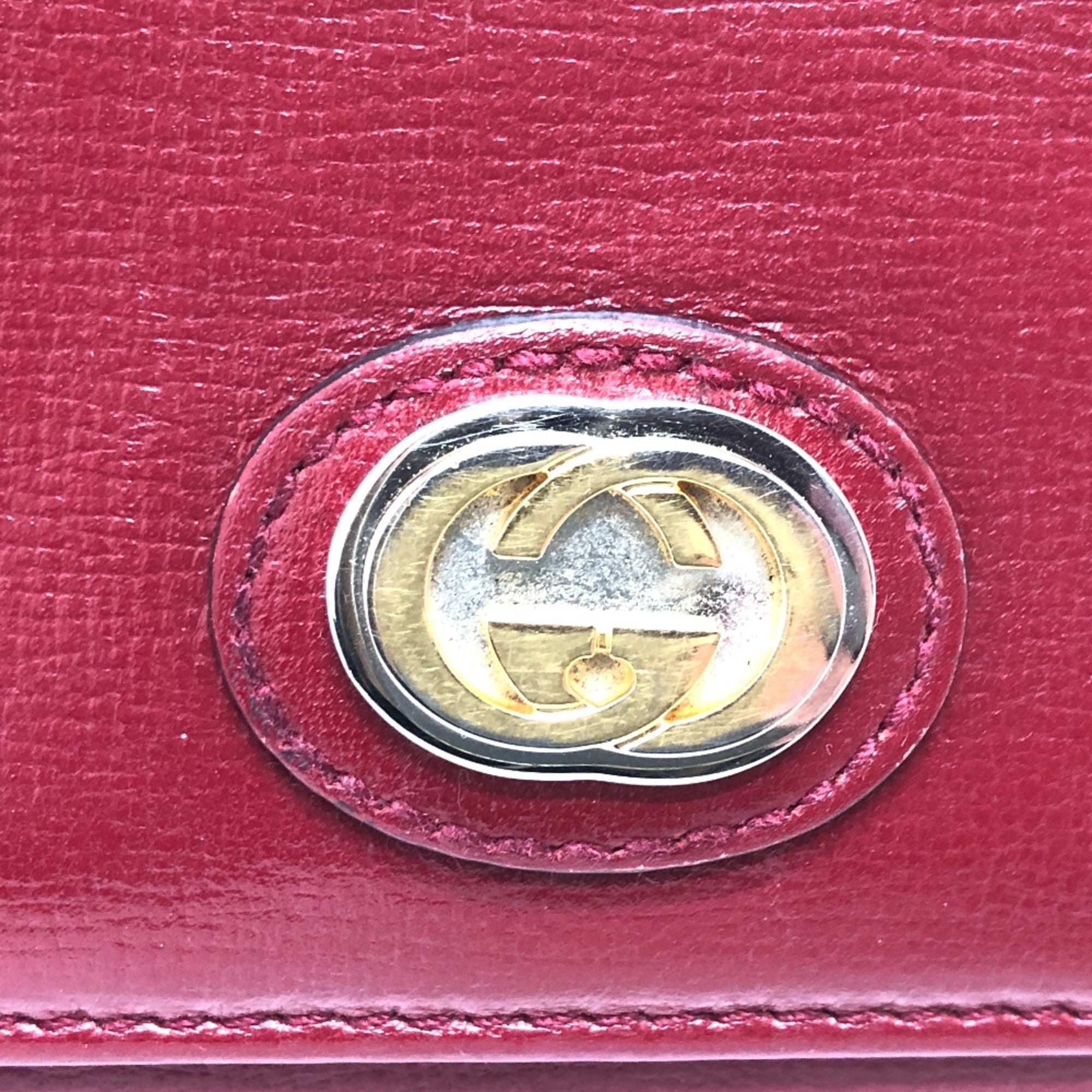 Gucci Red Leather Wallet (Bi-Fold) (Pre-Owned)