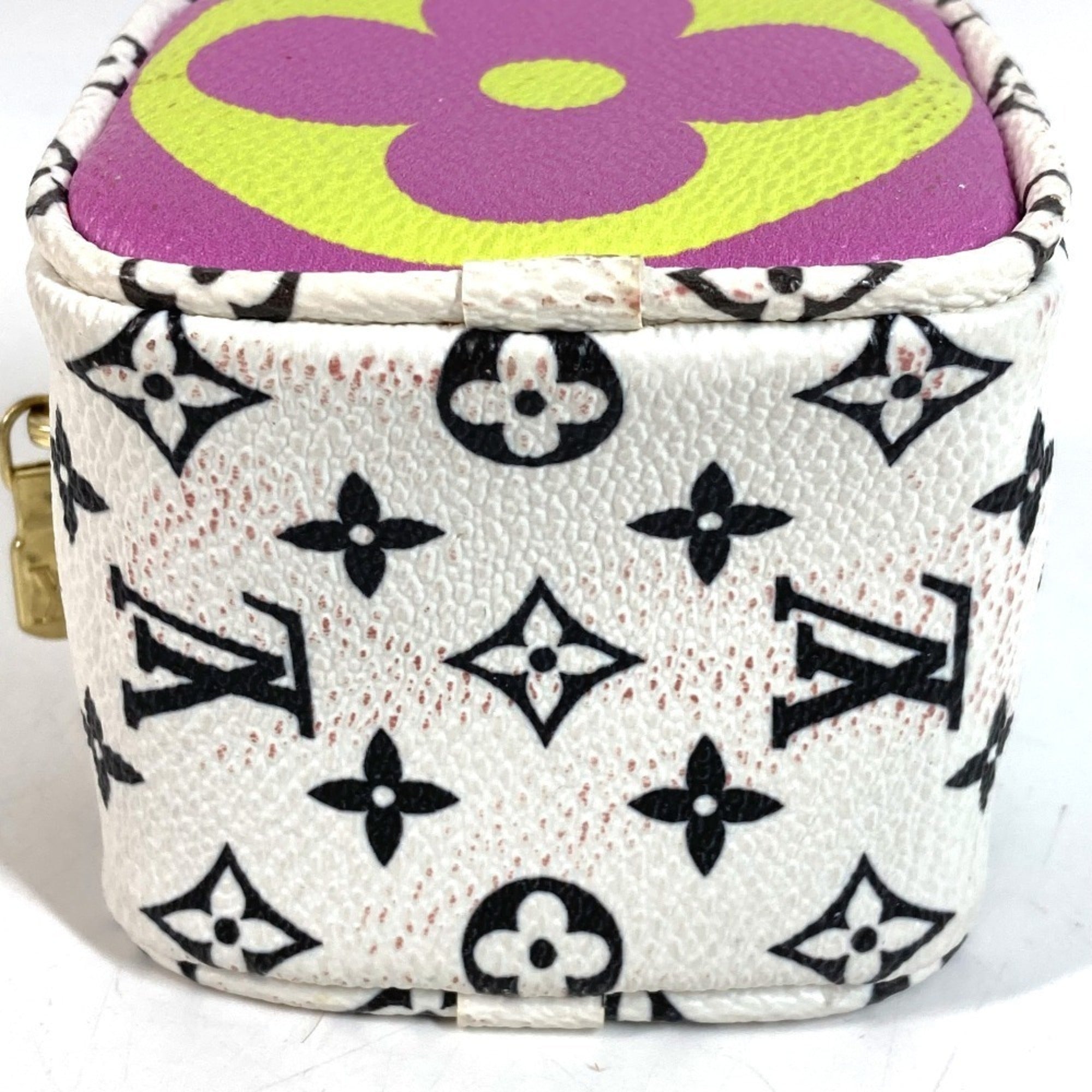 Louis Vuitton Purple White Yellow Monogram Handbag Pouch (Pre-Owned)
