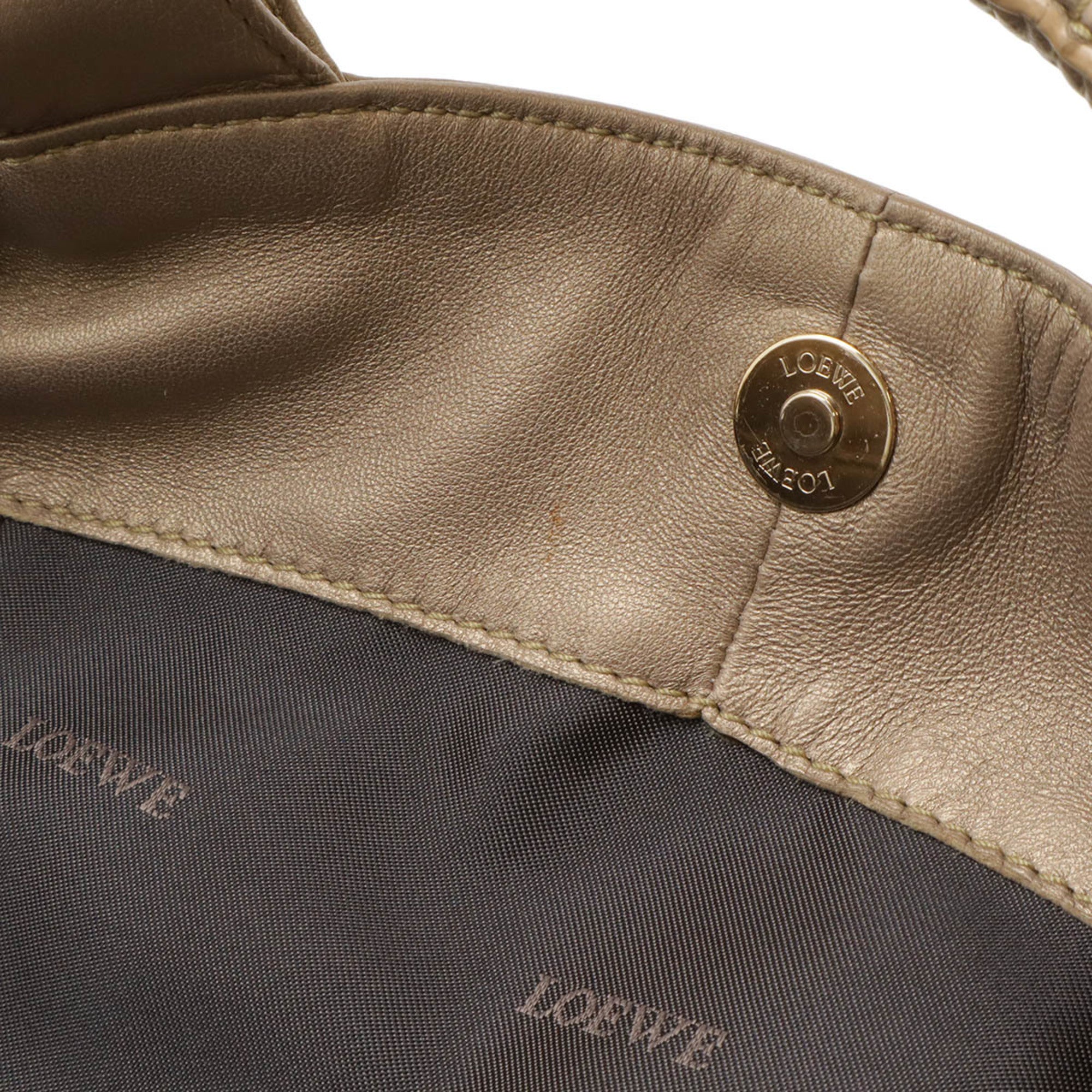 Loewe Nappa Aire Champagne Gold Nappa Leather Handbag (Pre-Owned)