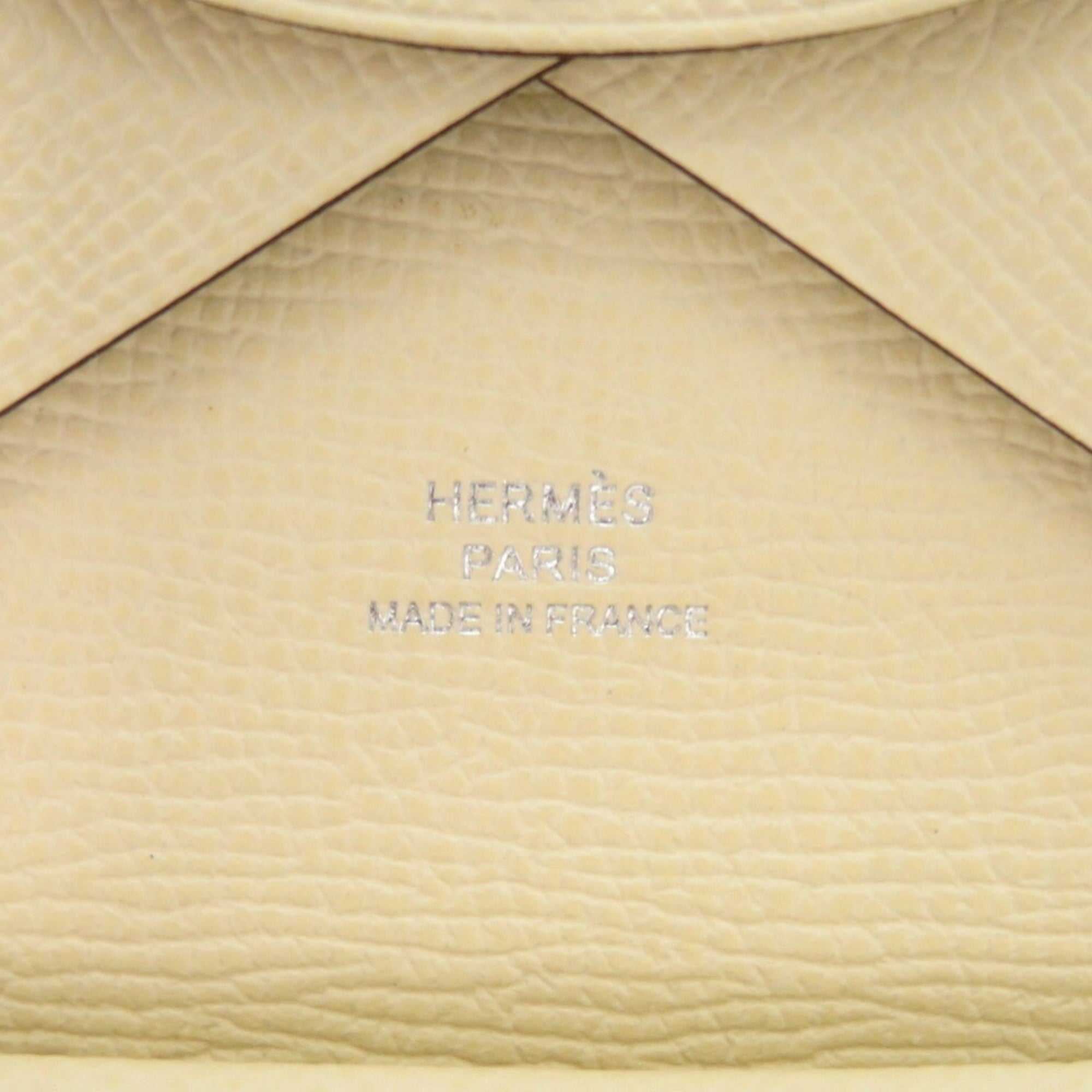 Hermes White Epsom Leather Coin Purse/Coin Case (Pre-Owned)