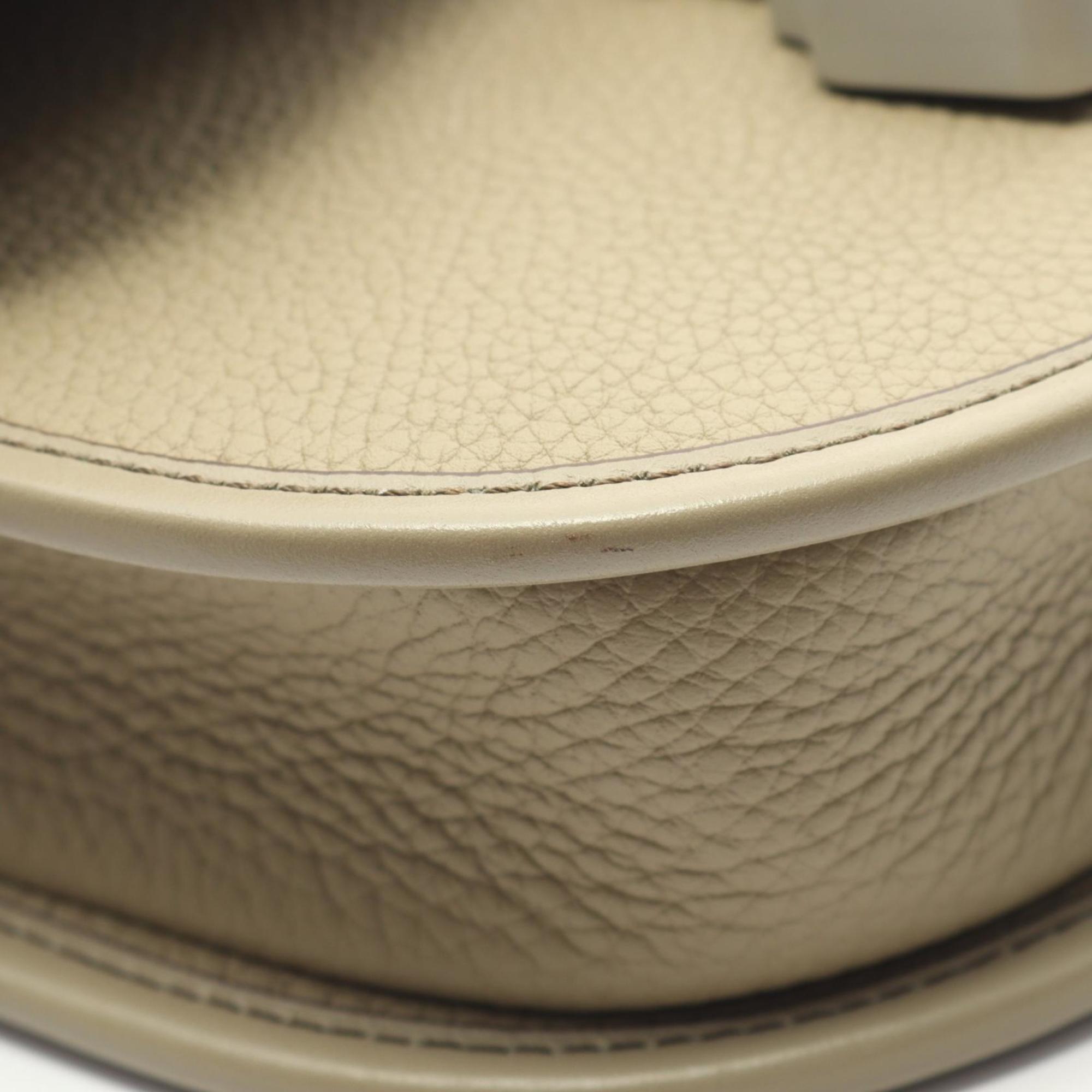 Christian Dior Beige Leather Shoulder Bag (Pre-Owned)