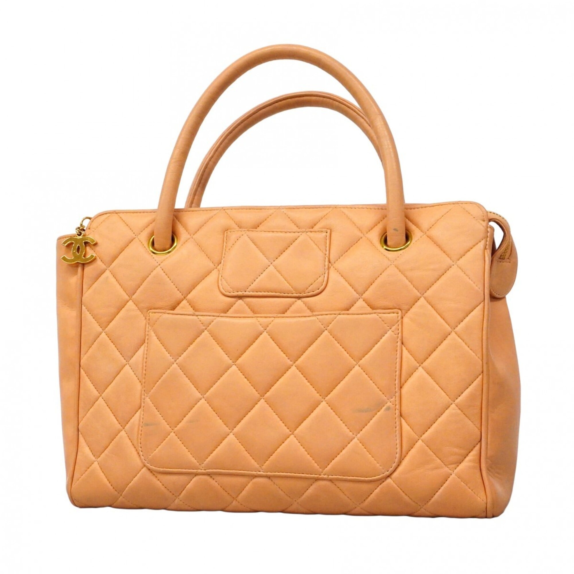 Chanel Beige Leather Handbag (Pre-Owned)