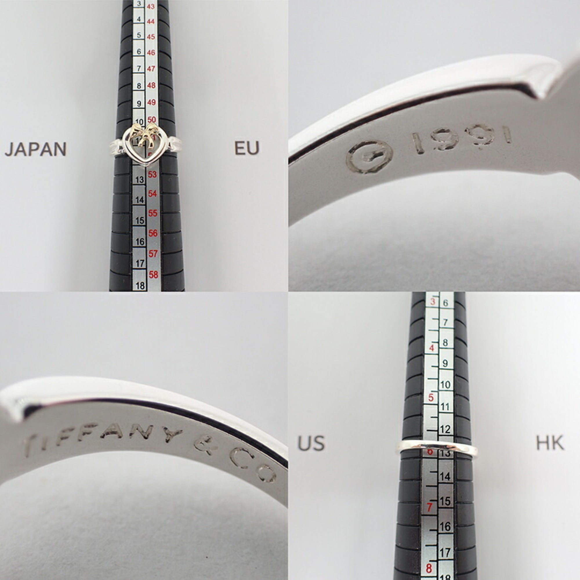 Tiffany Yellow Gold (18K) Sterling Silver 925 Band Ring (Pre-Owned)