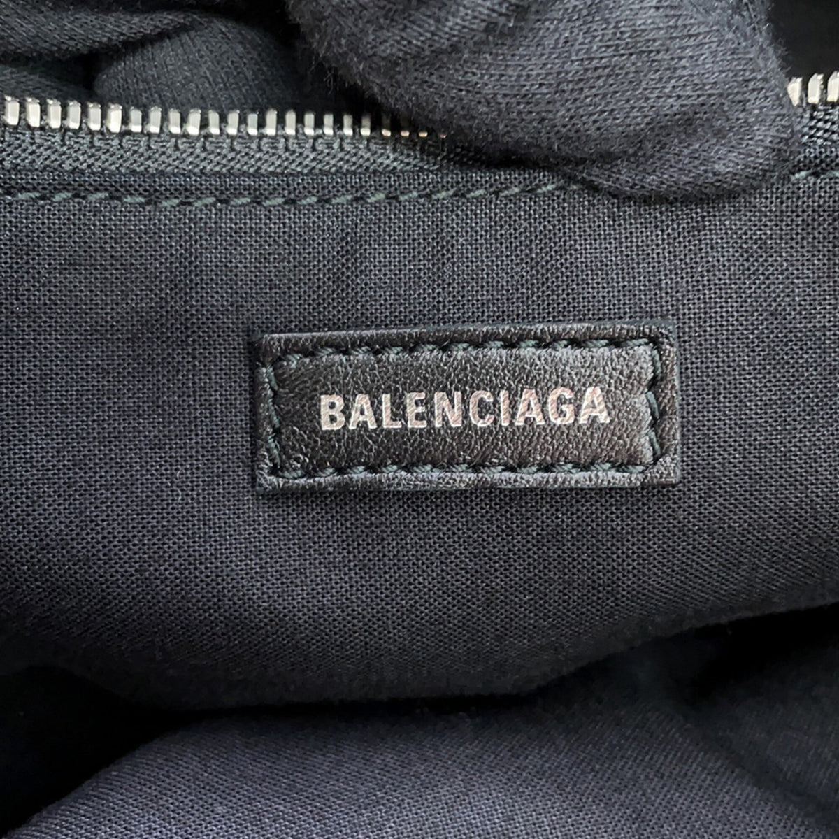 Balenciaga Black Ivory Canvas Handbag Tote Bag (Pre-Owned)
