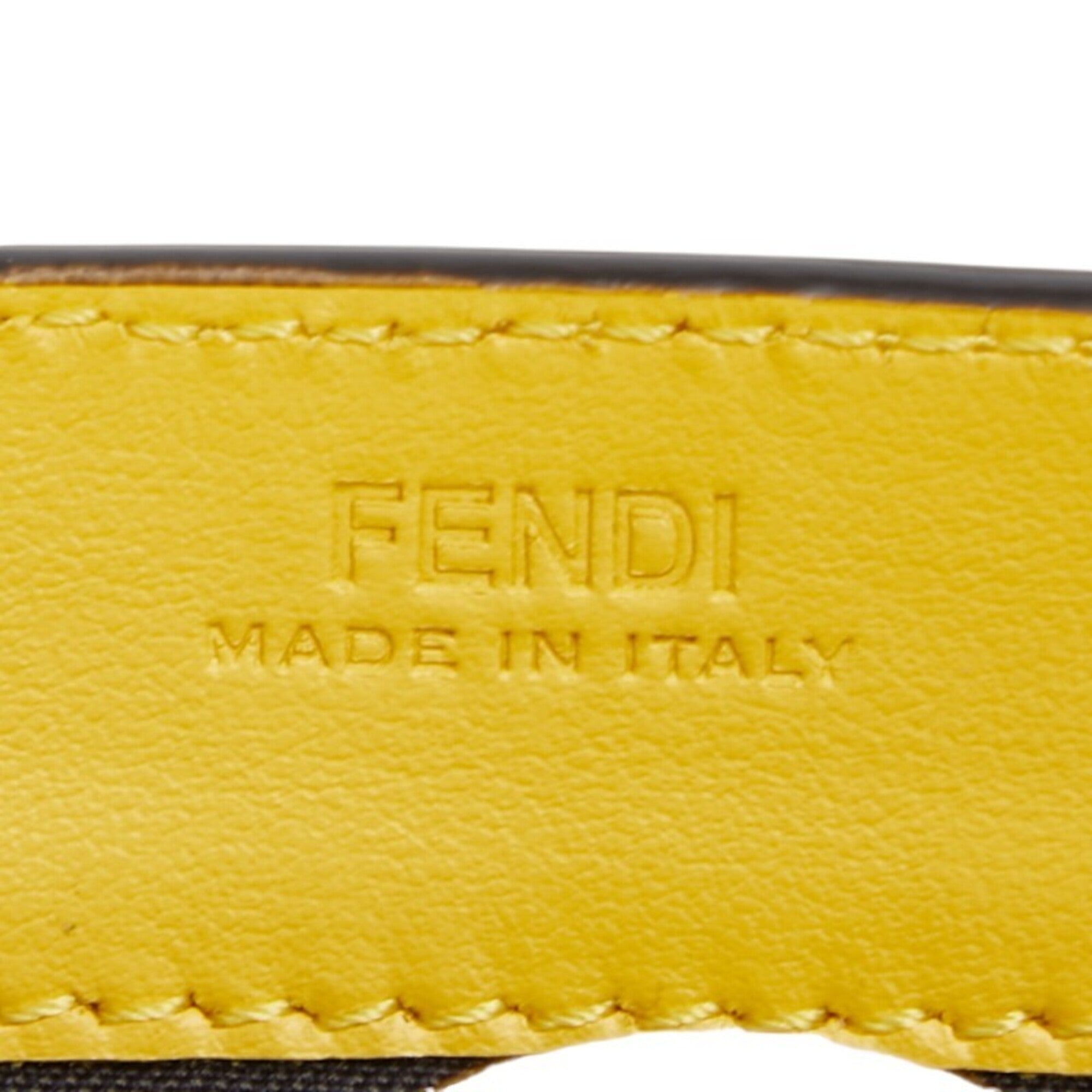 Fendi Brown Yellow Leather Long Wallet (Bi-Fold) (Pre-Owned)