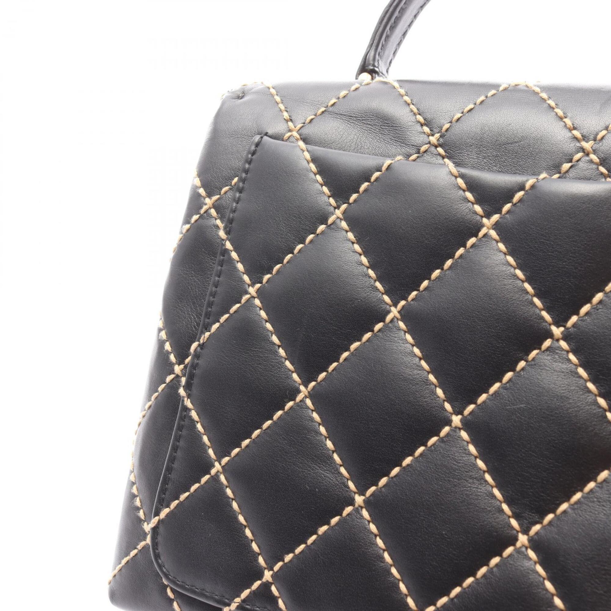 Chanel Black Leather Handbag (Pre-Owned)