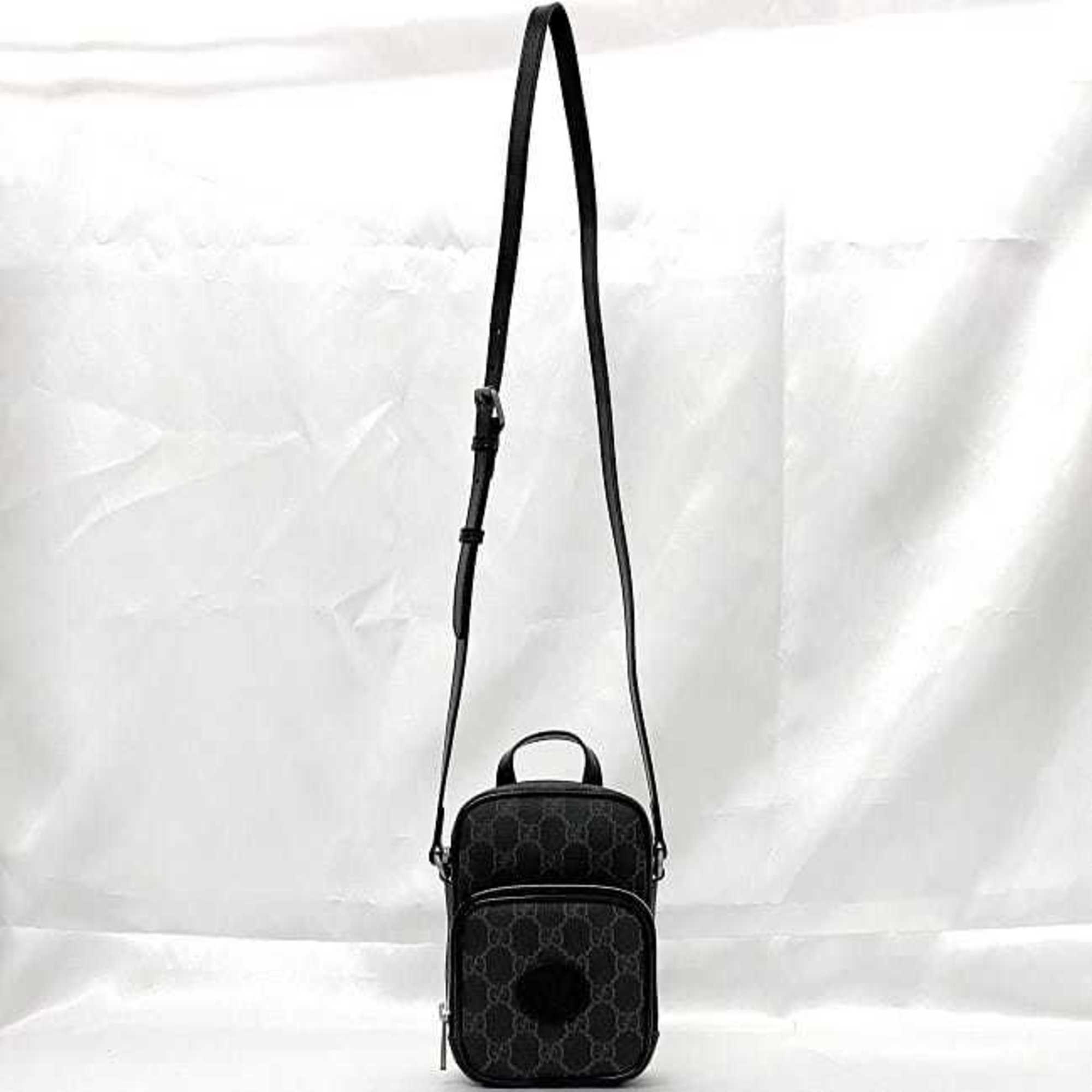 Gucci Black Pvc Leather Pochette Shoulder Bag (Pre-Owned)