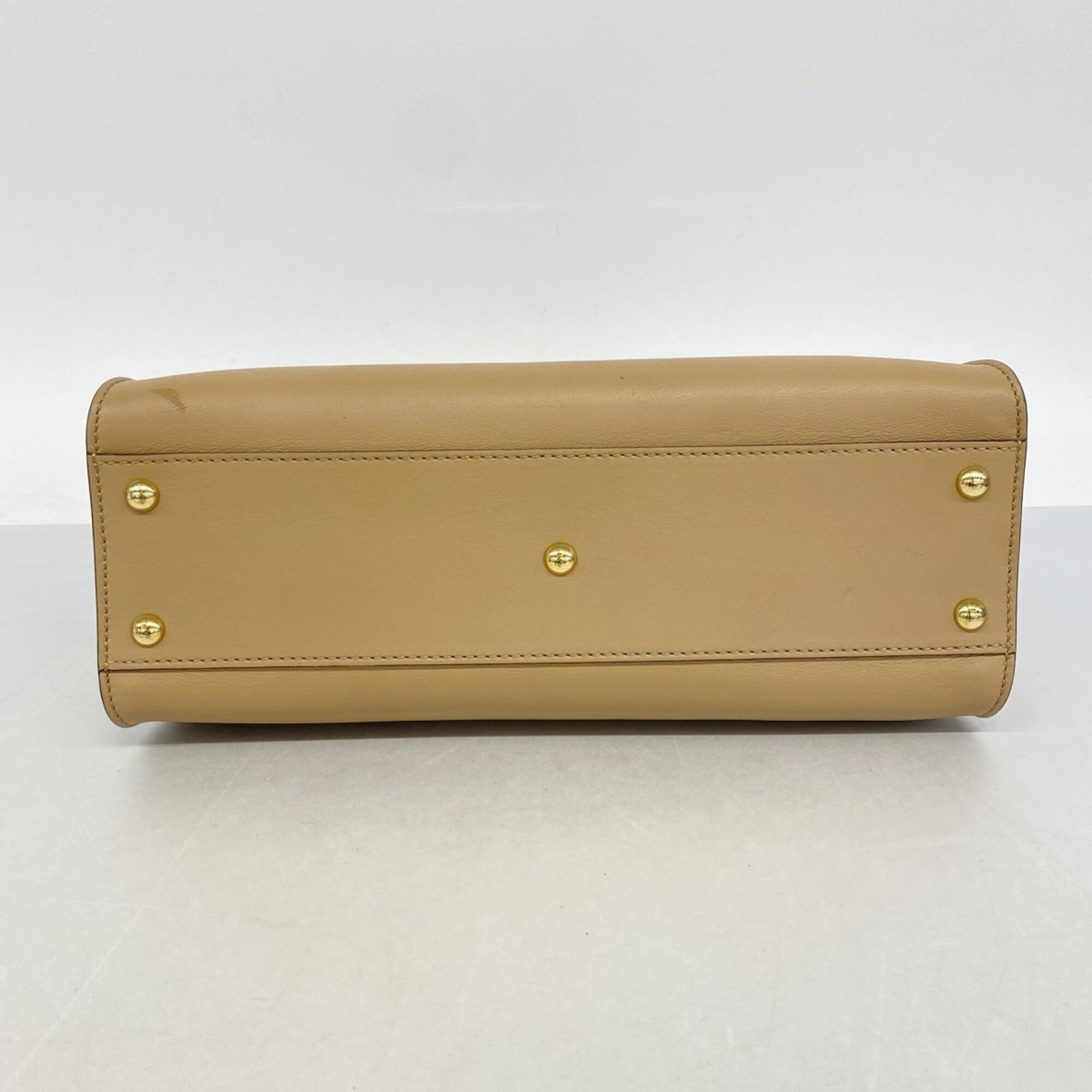 Fendi Beige Leather Handbag (Pre-Owned)